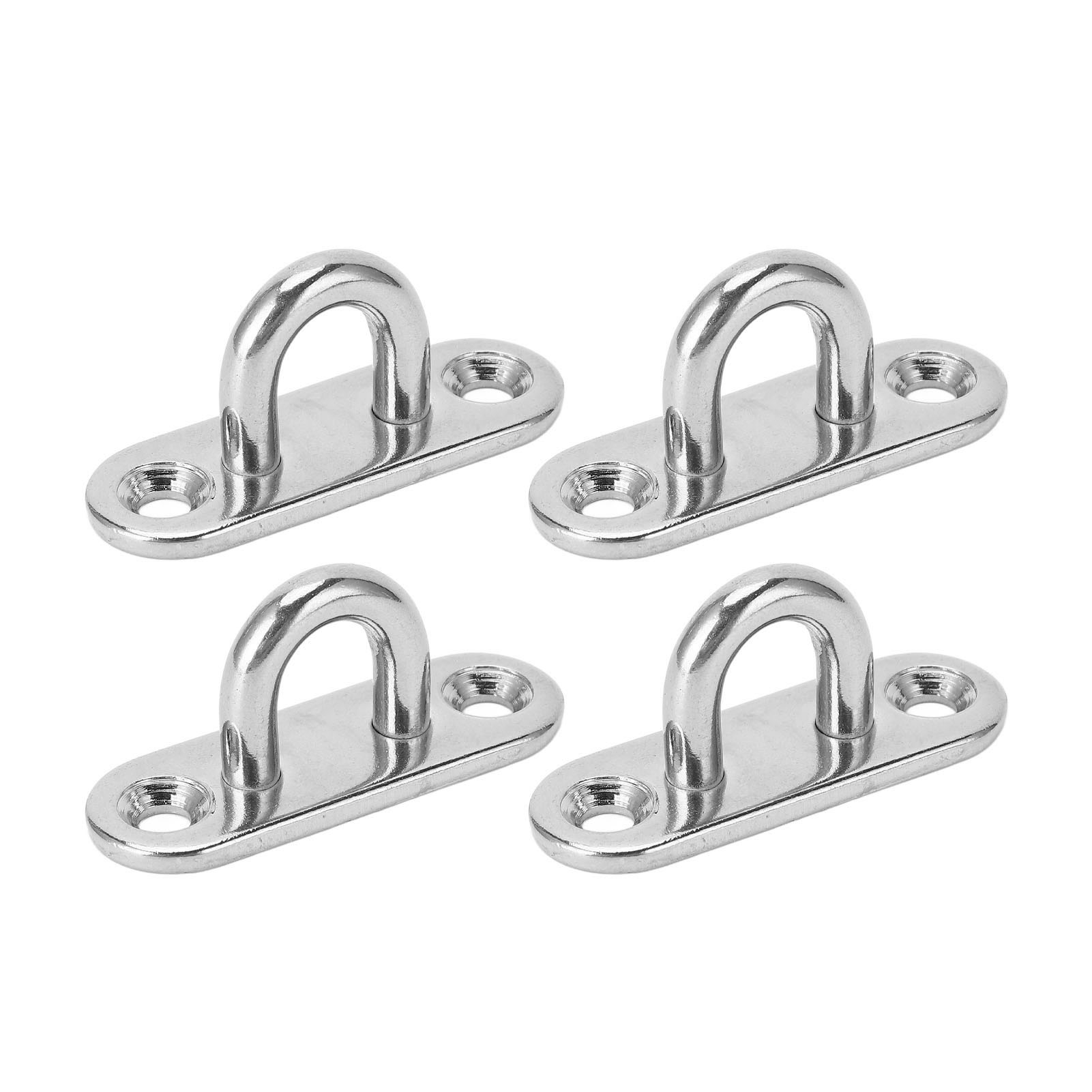 Set Mit 4 Robusten, Flachen Ösenhaken Aus Edelstahl, Hochfestem 800-pfund-sprengring, U-förmiger Ösenbolzen Für Boote, Yachten Und Wohnmobile, 45 X 15 Mm / 1,8 X 0,6 Zoll