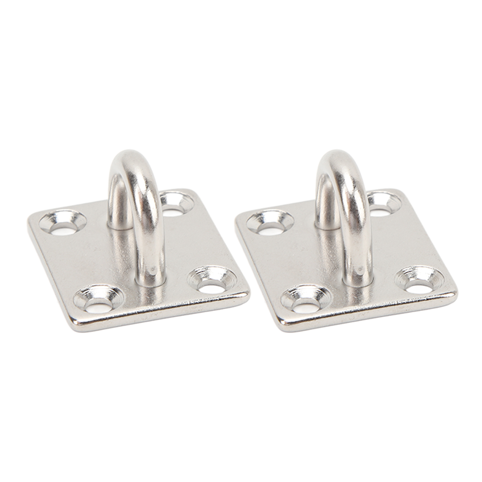 Paar Robuste Und Langlebige Quadratische Deckösen Aus Edelstahl Für Yachten Und Boote, Abmessungen 30 X 35 Mm (1,2 X 1,4 Zoll), Solide Befestigung Für Deckbeschläge.