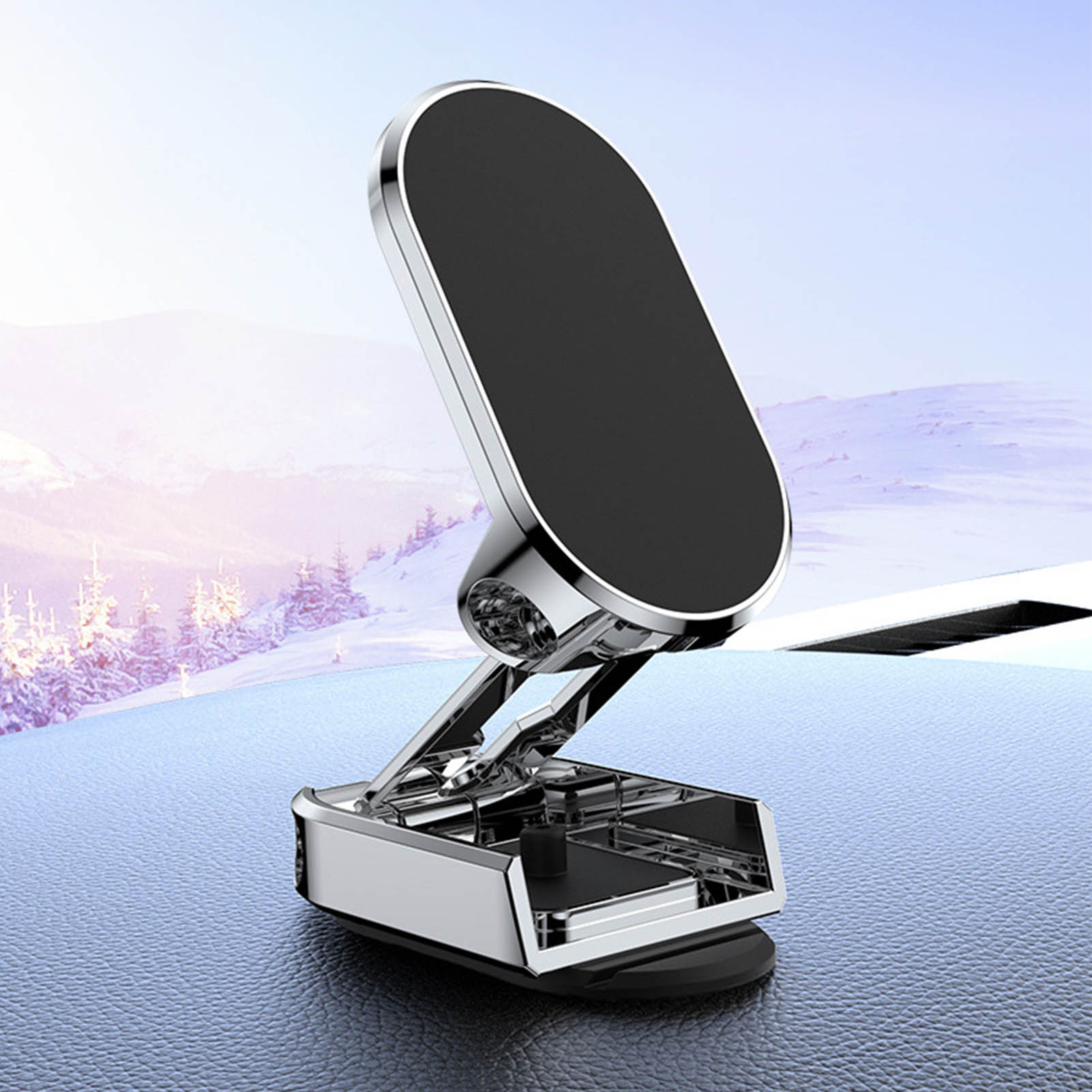 Faltbare Magnetische Autohalterung Für Handys, 360° Drehbare Armaturenbretthalterung, Smartphone-halterung