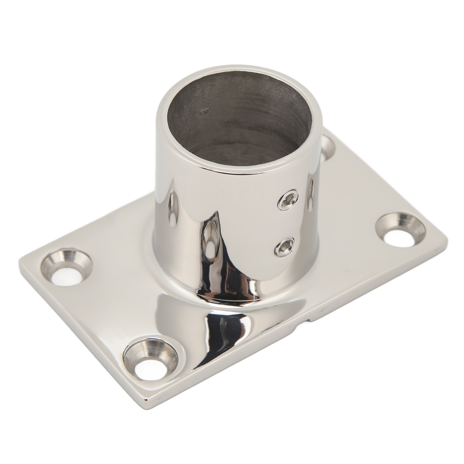 Robuste, Rechteckige Bootsrelinghalterung Aus Edelstahl, Seewasserbeständiges Platin, Für Yachten, 90°-winkel, 30 Mm / 1,2 Zoll