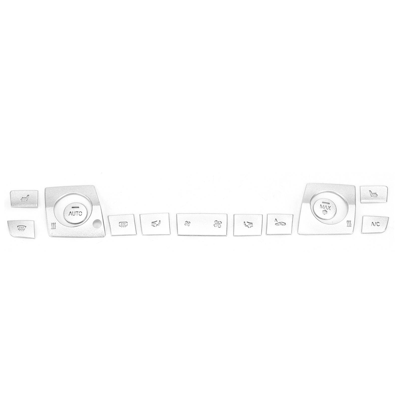Set Mit 13 Silbernen Aufklebern Für Klimaanlagenknöpfe, Kompatibler Ersatz Für Bmw 3er F30 2013-2018, Typ B, Ersatzklebefolie.