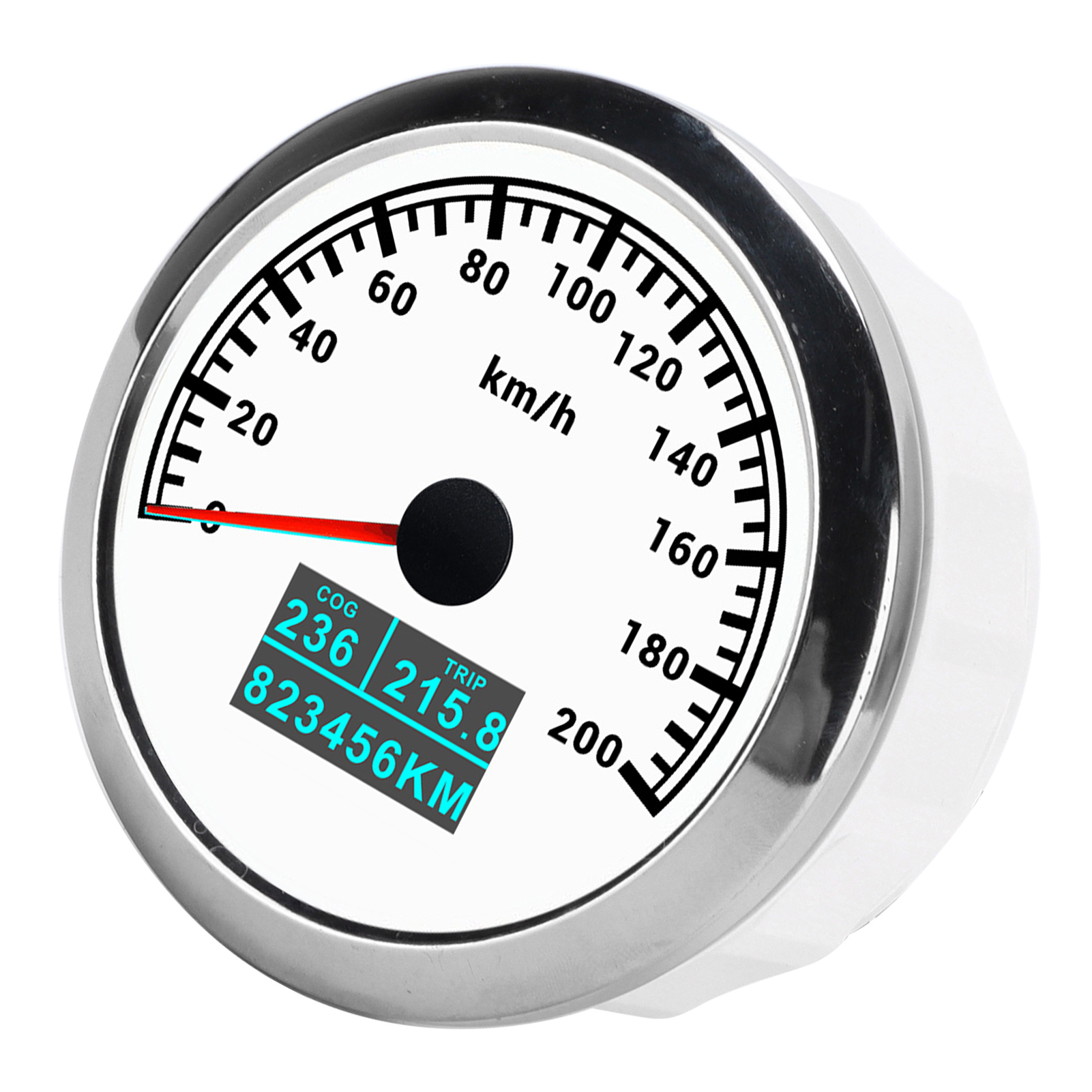 3-in-1-gps-kilometerzähler Mit Drei Funktionen, Ip67 Wasserdicht, Geschwindigkeitsmesser, Drehzahlmesser, Teil- Und Gesamtkilometerzähler Für Auto, Lkw, Boot, 9–32 V Dc