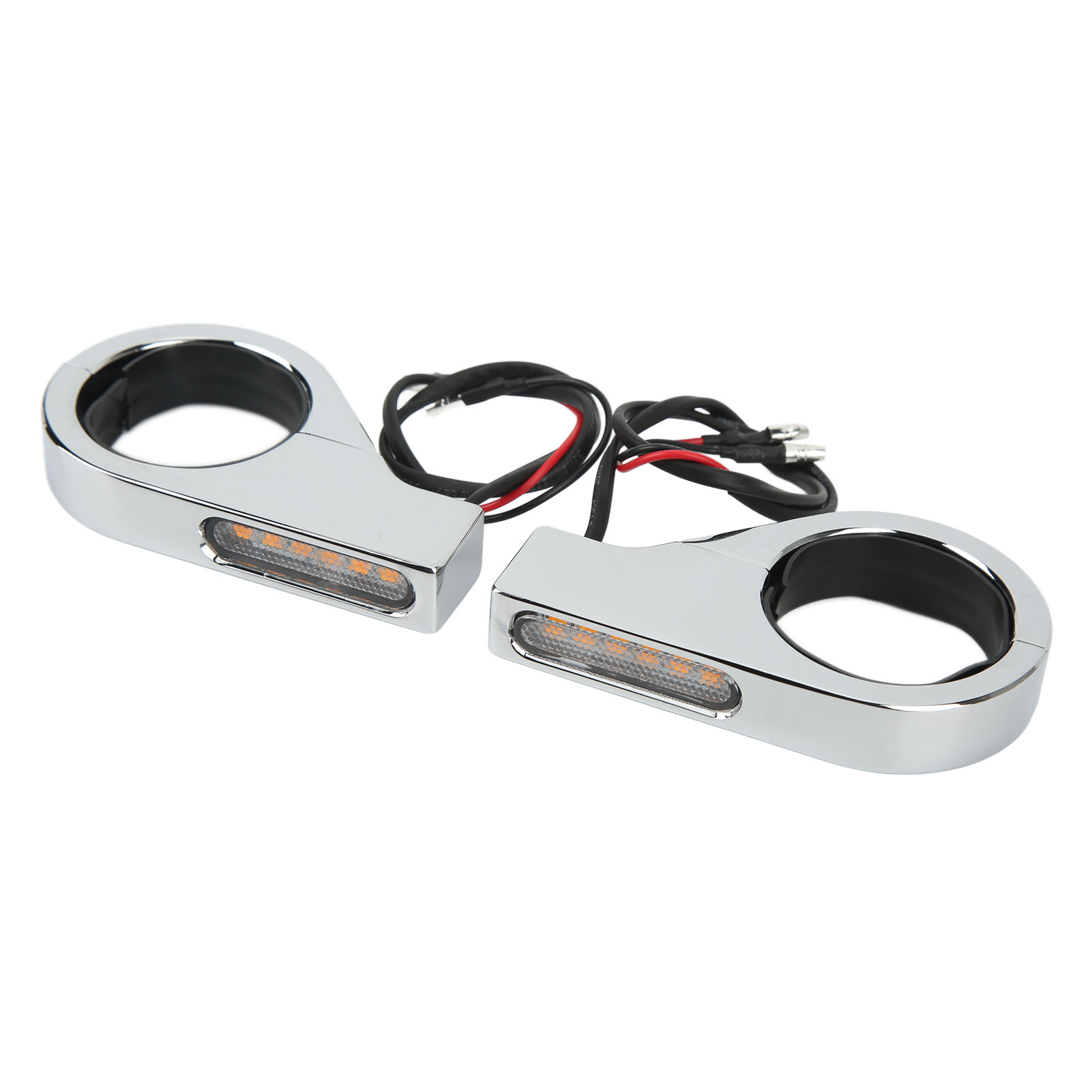 Universeller, Wasserdichter 12-v-led-motorradblinker, Hochleistungs-blinkerbirne Für 41-mm-gabeln, Chrom-finish, Motorrad-signalleuchte