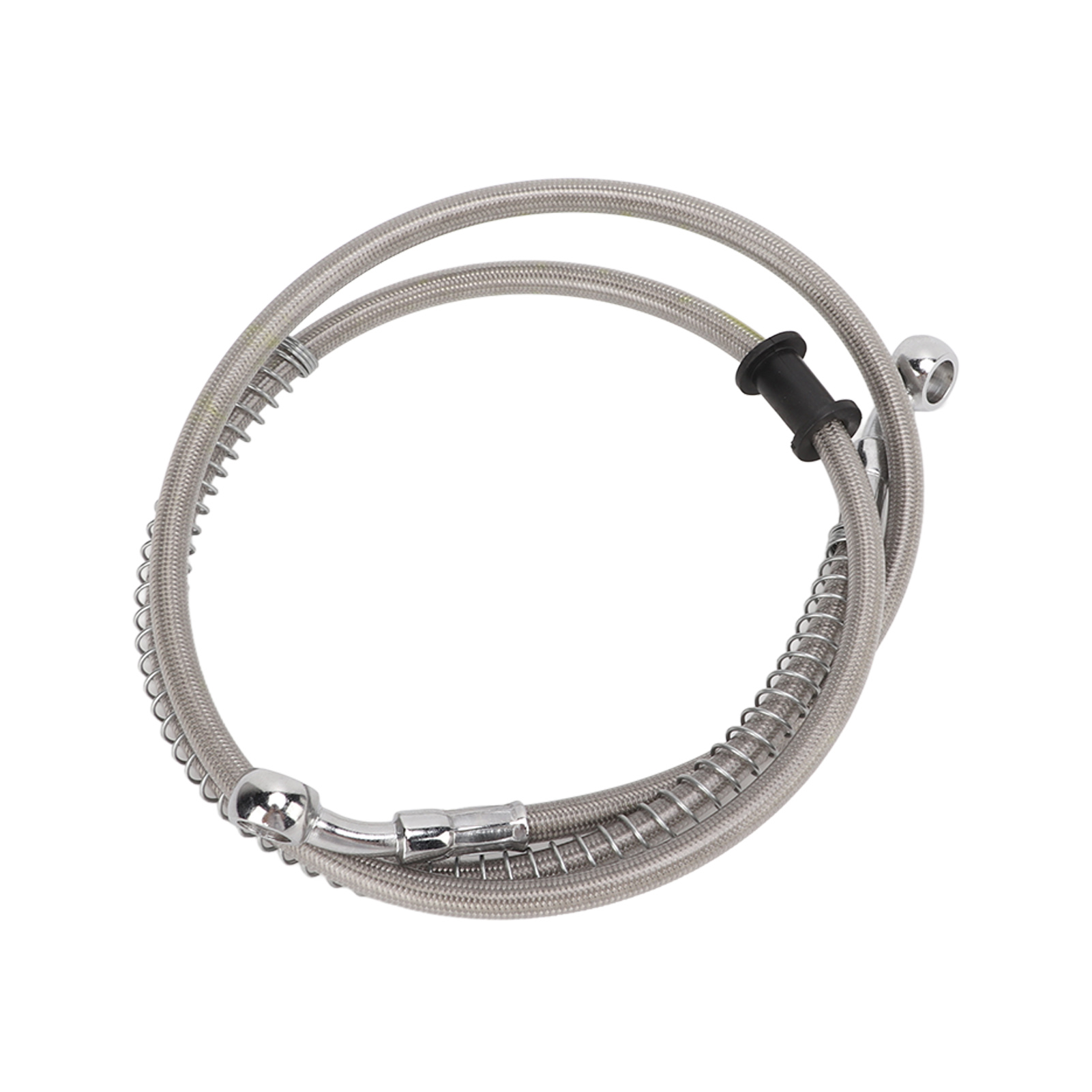 110 Cm Motorradbremsschlauch, Stahlflexschlauch, Feinfühliges Bremsen, Wärmeisolierung, Universeller Motorradanschluss, Verstärkter Bremsschlauch.