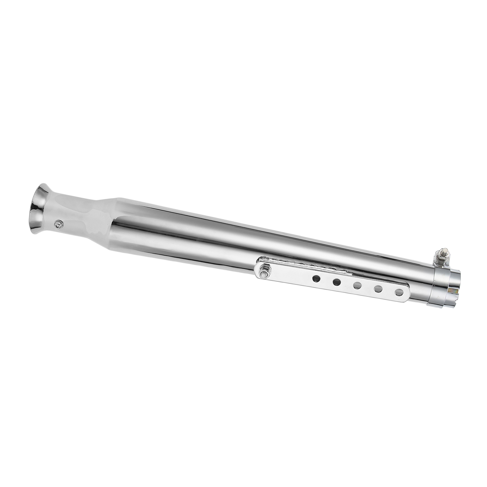 Universeller 45-mm-/1,8-zoll-motorradauspuff Mit Silberner Schiebehalterung, Modifizierter Motorradschalldämpfer, Individuelles Auspuffrohr
