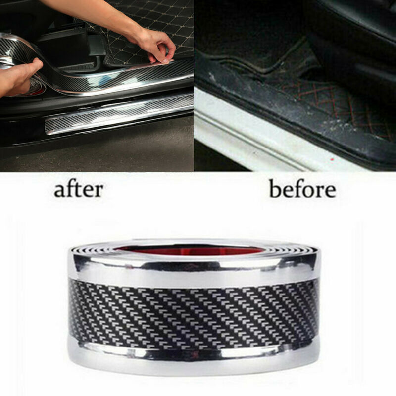 Einstiegsleistenschutzleiste Aus Carbonfaser-vinyl, Kratzfester Autoaufkleber, Schützende Zierleiste