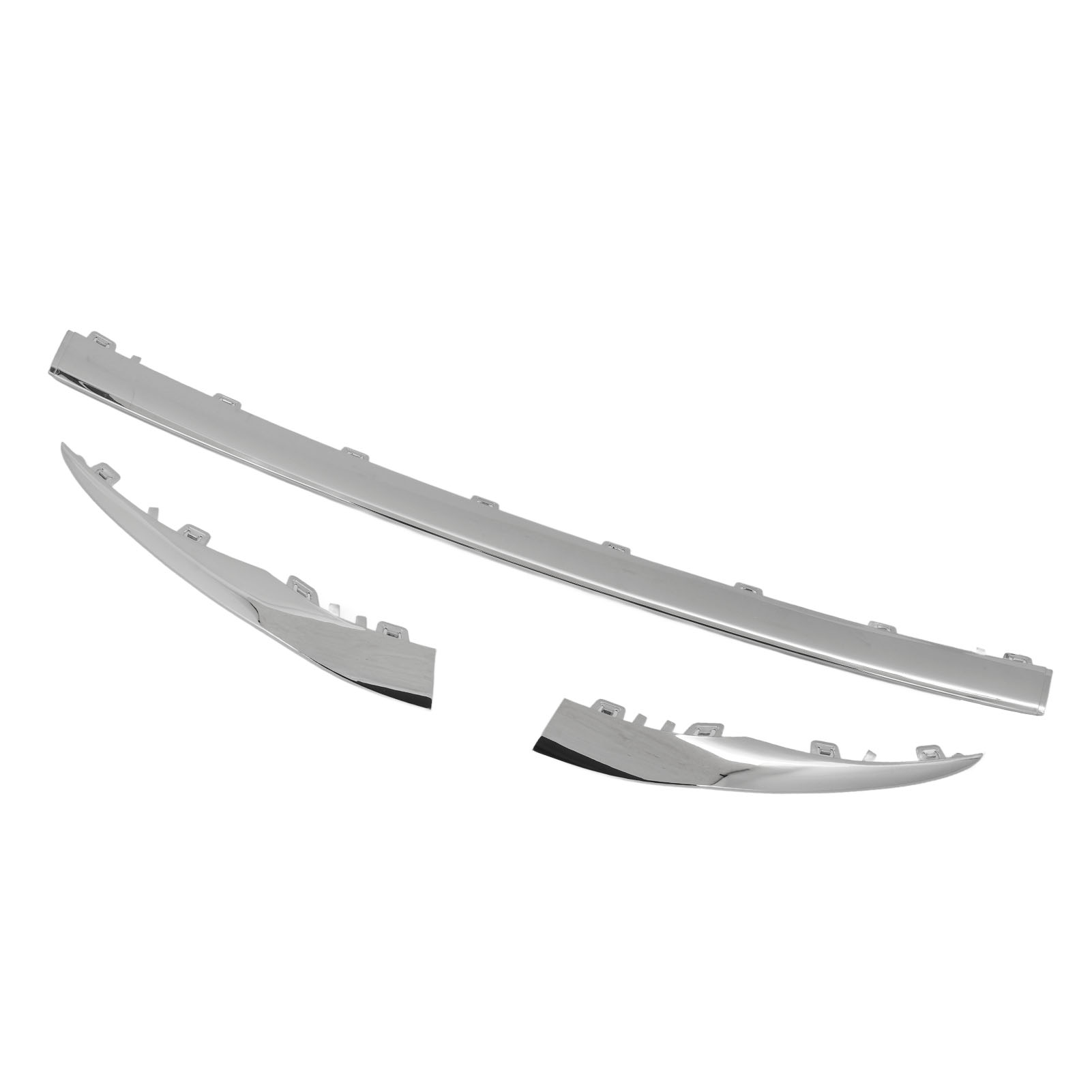 3x Chrom-frontstoßstangen-unterleiste 2058858602 Kompatibel Mit Mercedes C-klasse W205 Amg Line Facelift 2019-2021