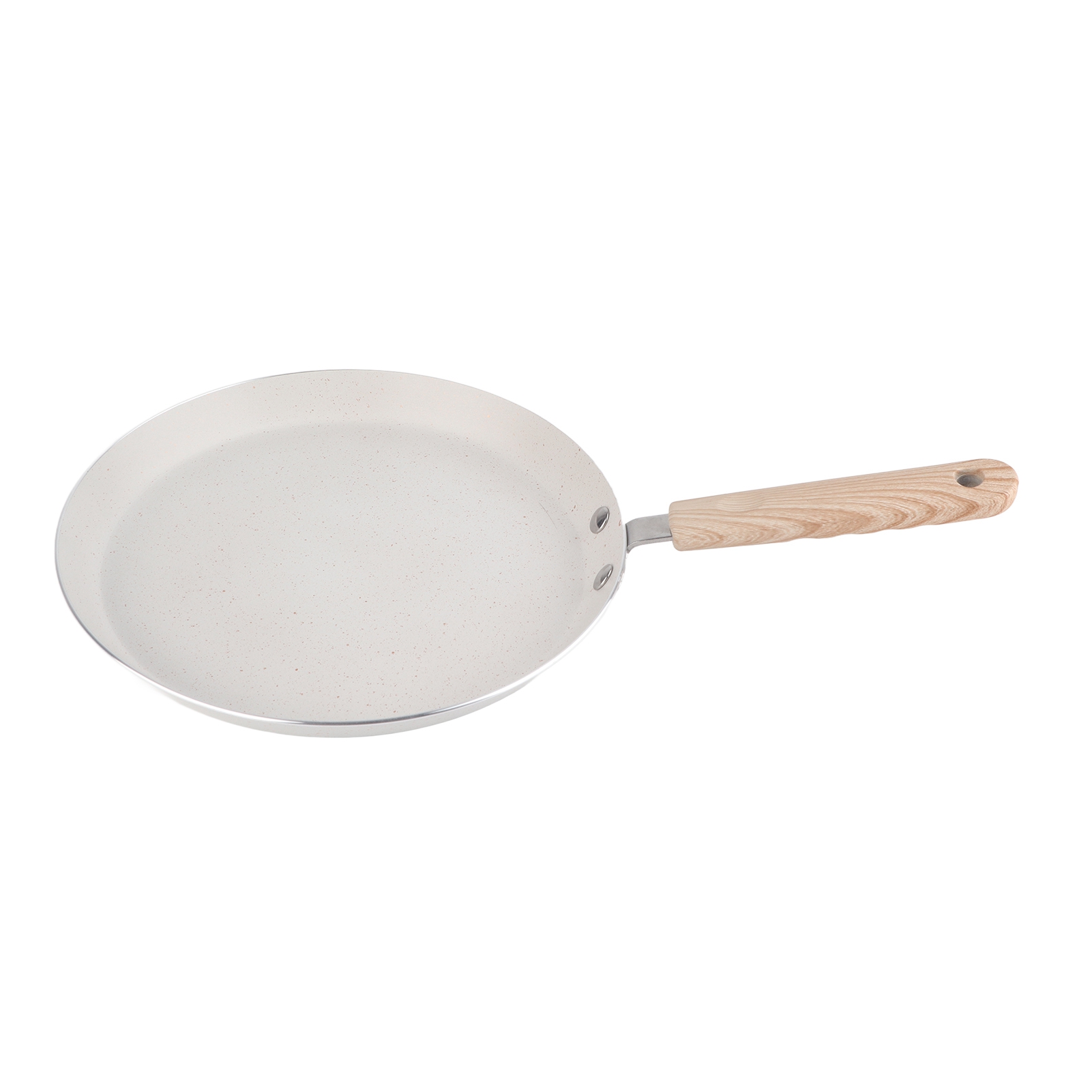 Antihaftbeschichtete Bratpfanne Mit Griff, Flacher Boden Aus Aluminiumlegierung, 22 Cm, Ideal Für Frühstückspfannkuchen