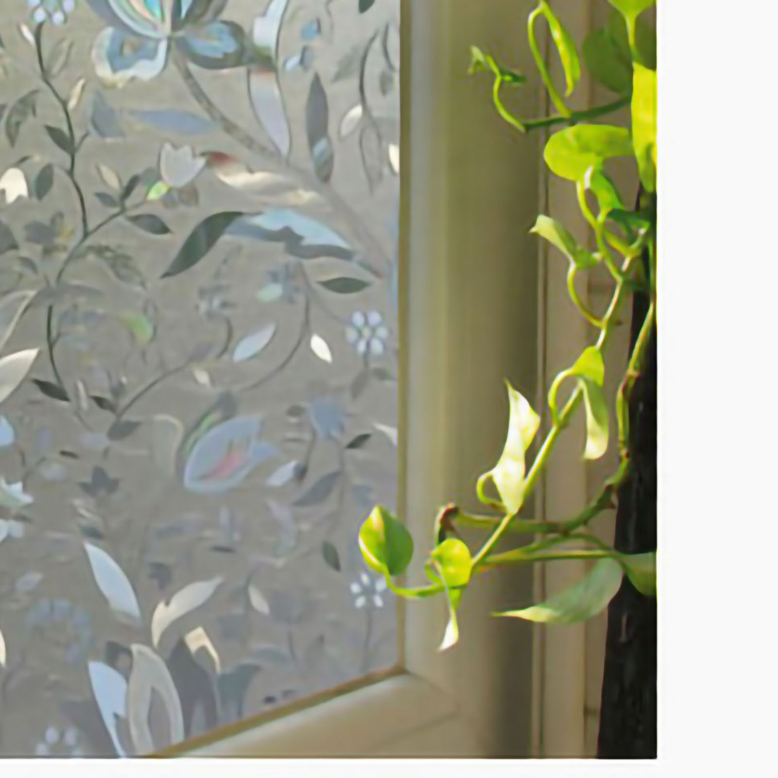 Antistatische, Klebstofffreie Fensterfolie, Mattiert, Sonnenschutzfolie Für Badezimmer, Schlafzimmer Und Wohnzimmer, 3d-tulpenmotiv