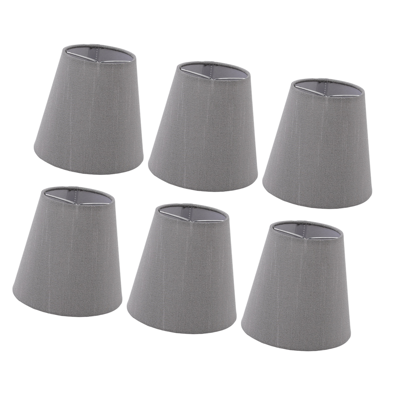 6er-set Stofflampenschirme Mit Guter Lichtdurchlässigkeit, E14-kerzenbirnen-lampenabdeckung, Klassischer Stofflampenschirm Fürs Schlafzimmer