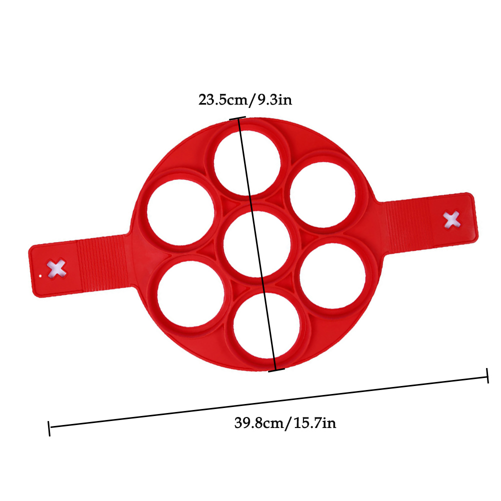 Silikonform Mit 7 Mulden, Pfannkuchenform, Antihaft-eierringform, Küchenbackform, Kochutensilien