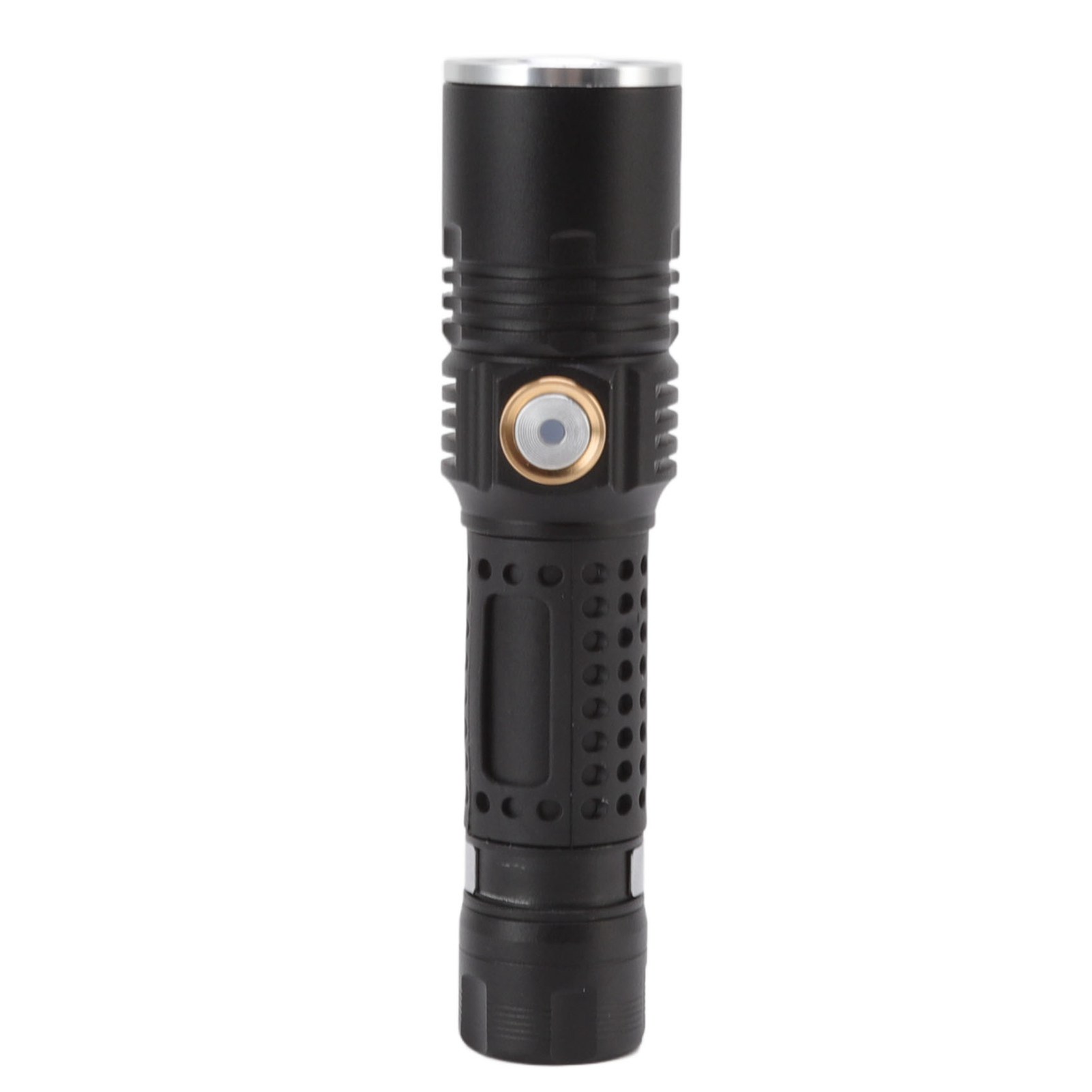 Led-taschenlampe Mit Hoher Helligkeit (800 Lumen), 3 Leuchtmodi, Drehbarem Zoom, Usb-aufladbar, Mit Metallclip Für Camping