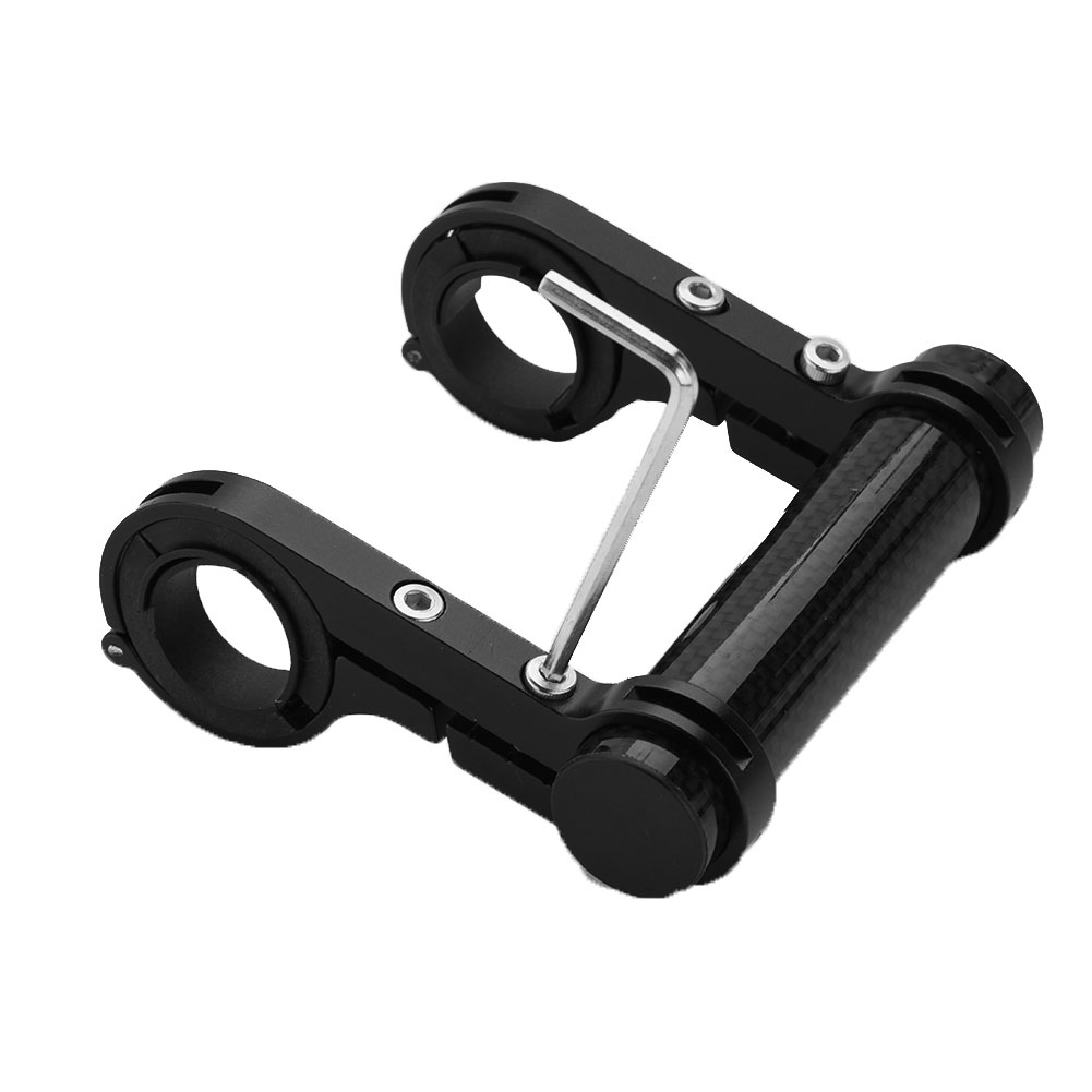 Support De Fixation Double Et Résistant De 10 Cm Pour Guidon De Vélo, Compatible Avec Les Éclairages De Vélo.