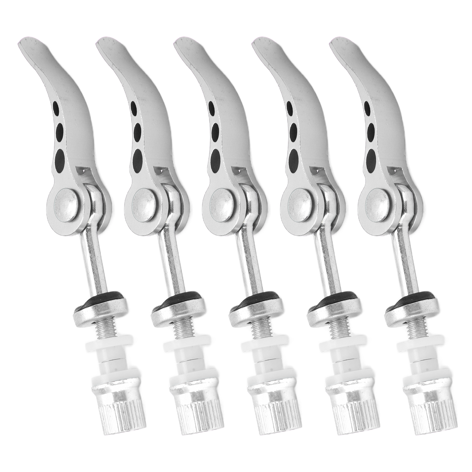 Lot De 5 Colliers De Serrage De Tige De Selle À Dégagement Rapide En Alliage D'Aluminium Durable Pour Vélos À Pignon Fixe Universels, Couleur Argent