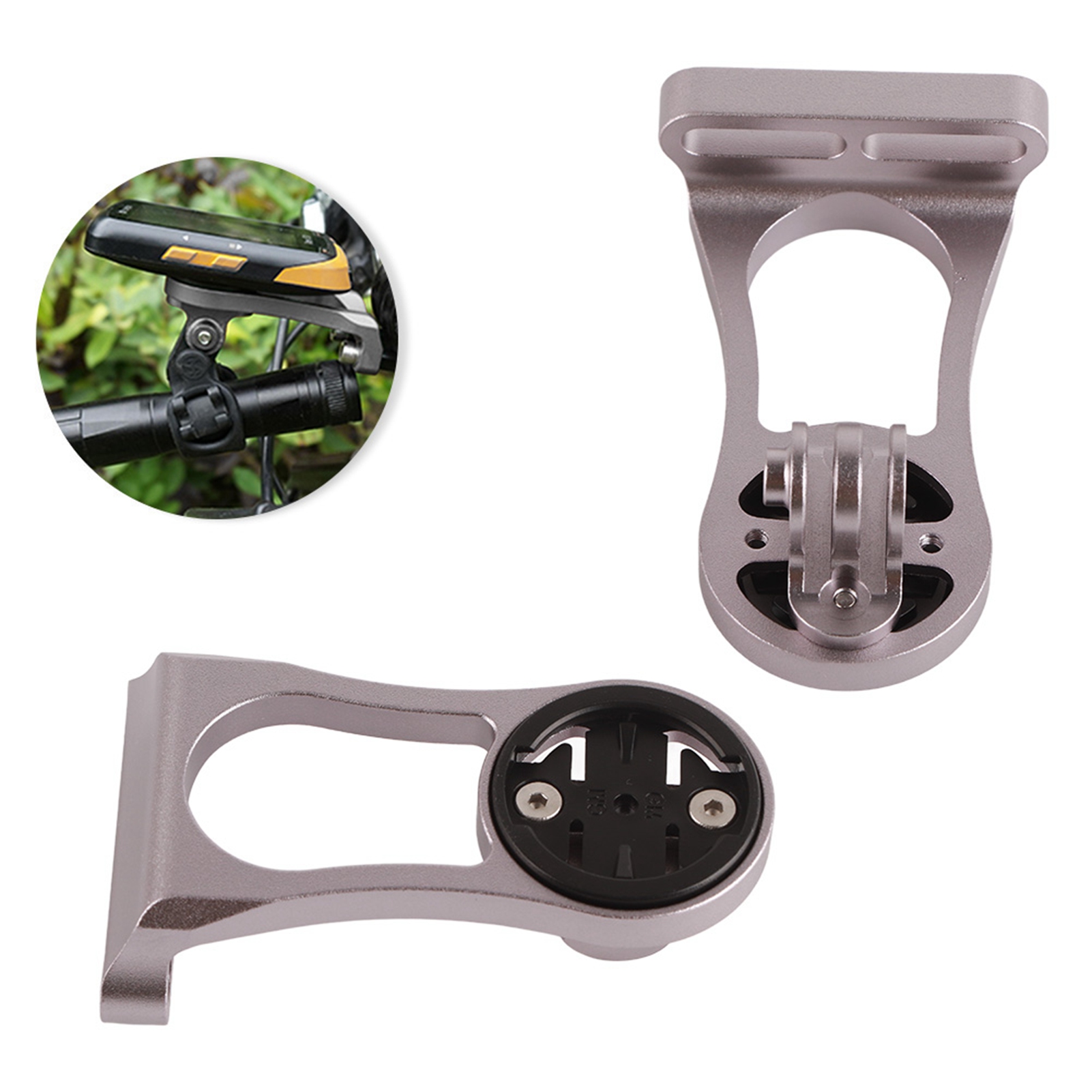 Support D'Extension En Alliage D'Aluminium Pour Compteur Kilométrique De Vélo Garmin (titane)