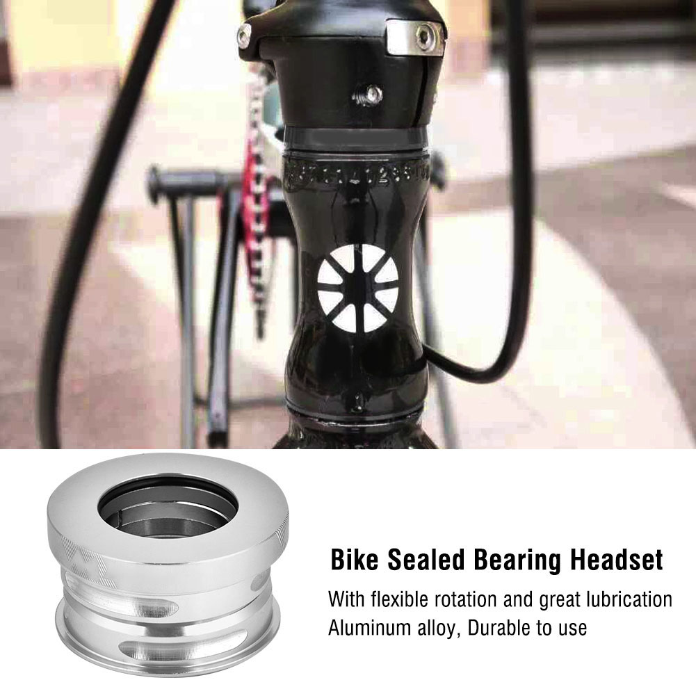 Jeu De Direction Meijun 44 Mm Pour Vélo, À Roulements Étanches Internes, Finition Électroplaquée (argent)