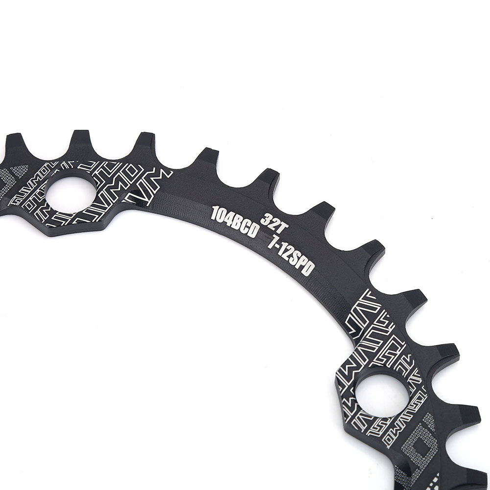 Plateau Ovale En Alliage D'Aluminium Pour Vélo Monovitesse, Entraxe 104 Mm, 34 Dents