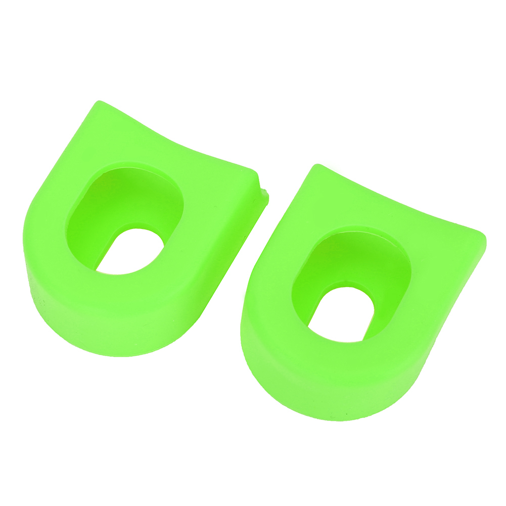 Paire De 2 Manchons De Protection Souples Pour Manivelles De Vélo (vert)