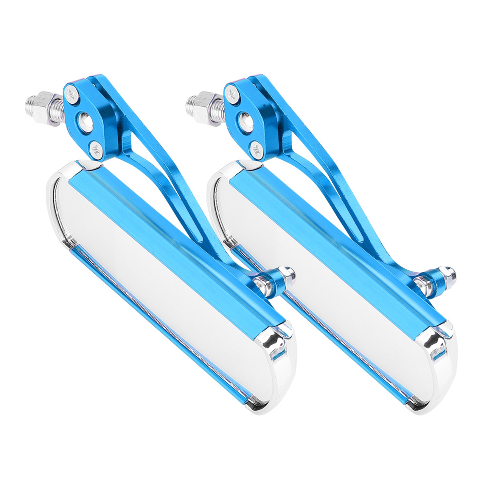 Paire De Rétroviseurs De Guidon De Vélo Avec Vue Arrière Et Rotation À 360° Pour Vélos De Route (bleu)