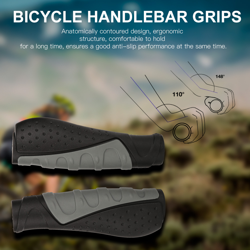 Paire De Poignées De Guidon Ergonomiques Antidérapantes En Caoutchouc Pour Vélo - Accessoires De Cyclisme
