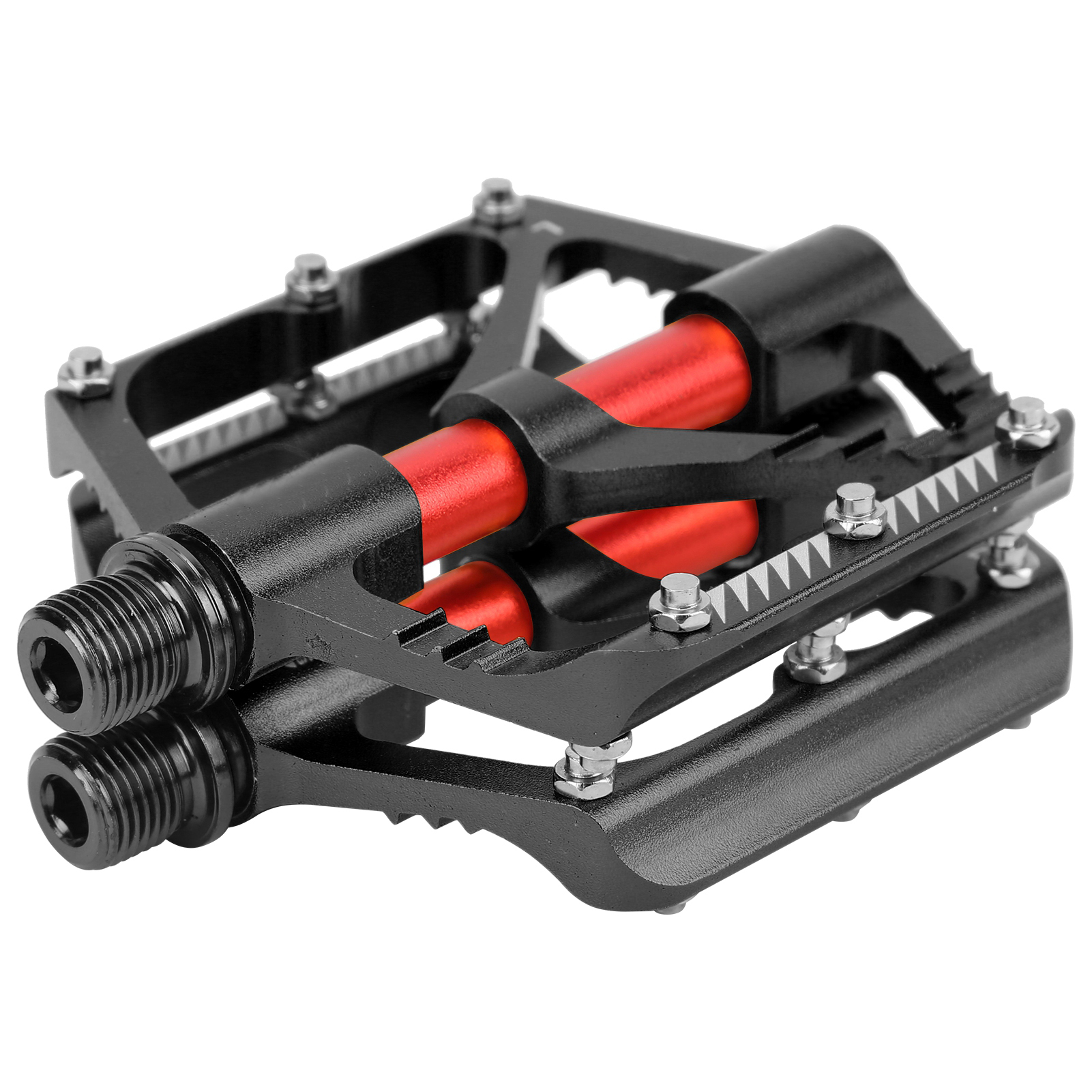 Pédales Wake Bike 3 Roulements En Alliage D'Aluminium, Résistantes Et Durables, Pour Vtt (accessoires De Pédales Noirs).