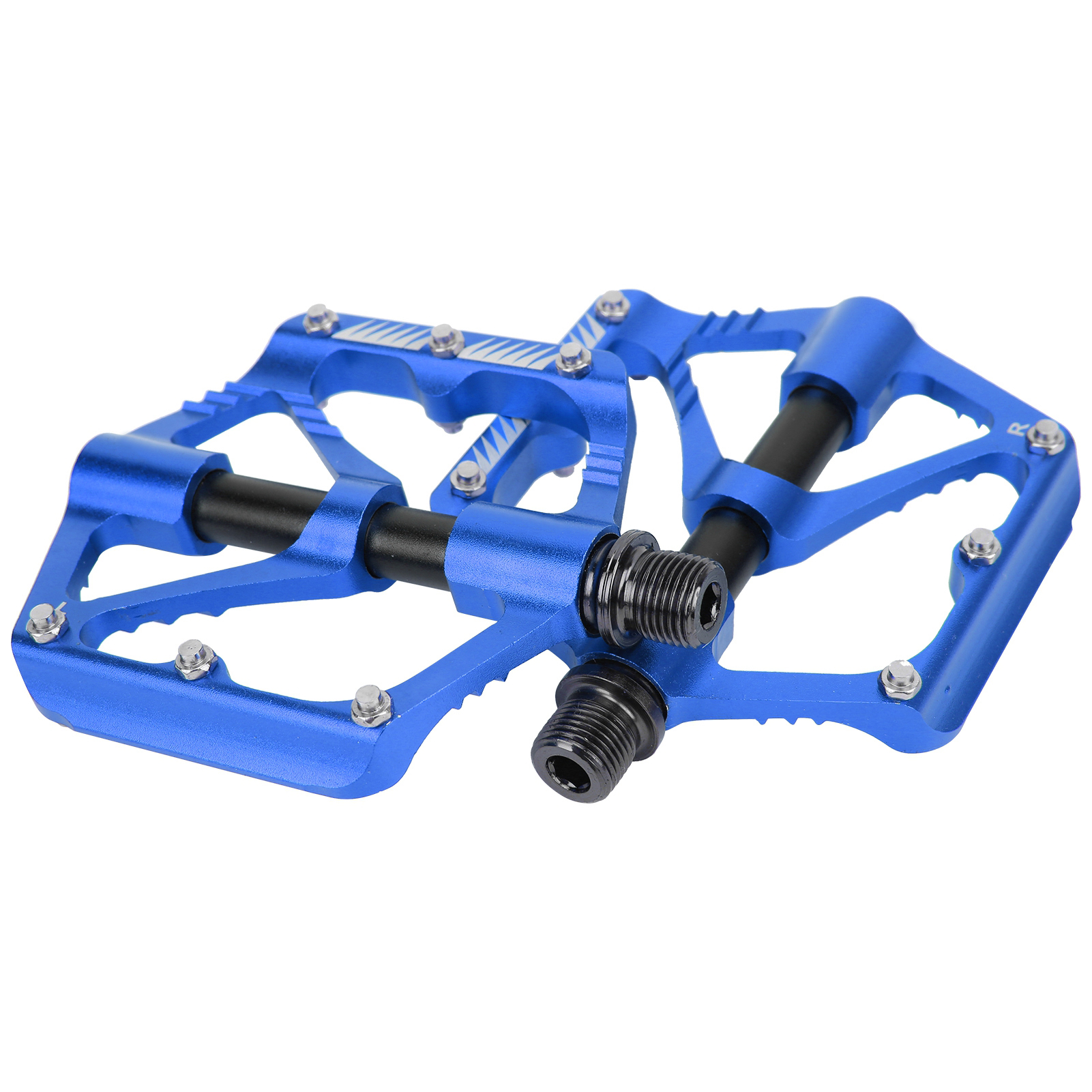 Pédales Wake Bike 3 Roulements En Alliage D'Aluminium, Résistantes Et Durables, Pour Vtt (accessoires Bleus).