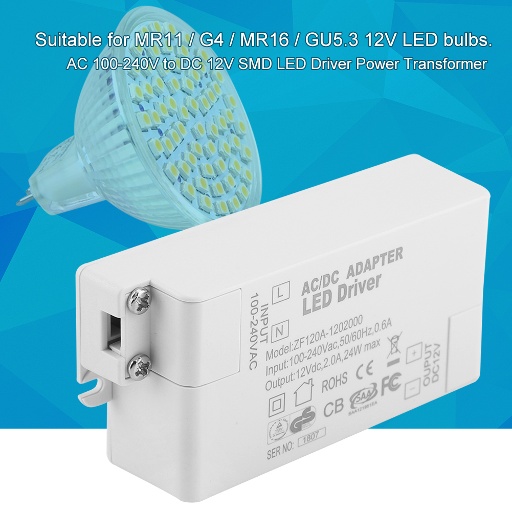 24w Led-netzteil, 100-240v Ac Auf 12v Dc Transformator, Smd-treiber Für Led-streifen, Wasserdichter Konverter, Für Den Innenbereich, Stabile Stromversorgung.