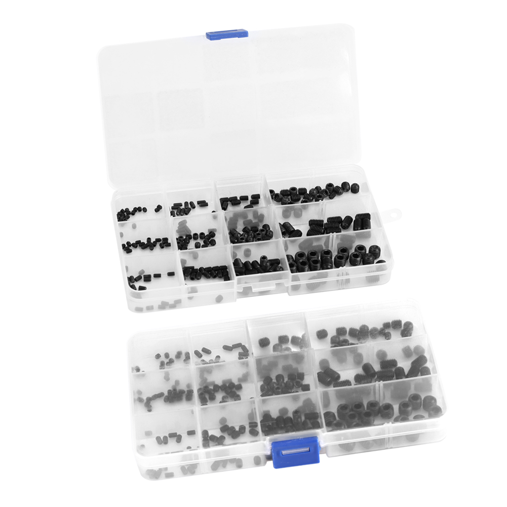 Packung Mit 240 Kopflosen Sechskantschrauben Aus Kohlenstoffstahl In Einer Kunststoff-aufbewahrungsbox