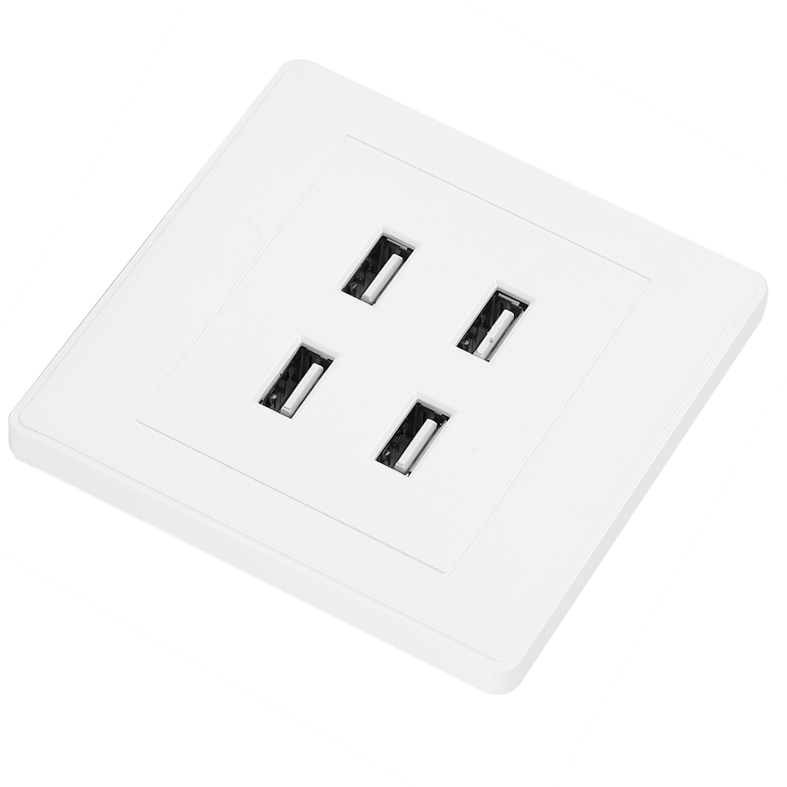 4-port-usb-wandladegerät (5 V) Für Zuhause Und Büro, Einbausteckdose 110–250 V, Steckdosenleiste Mit Schnellladefunktion, Integriertes Netzteil