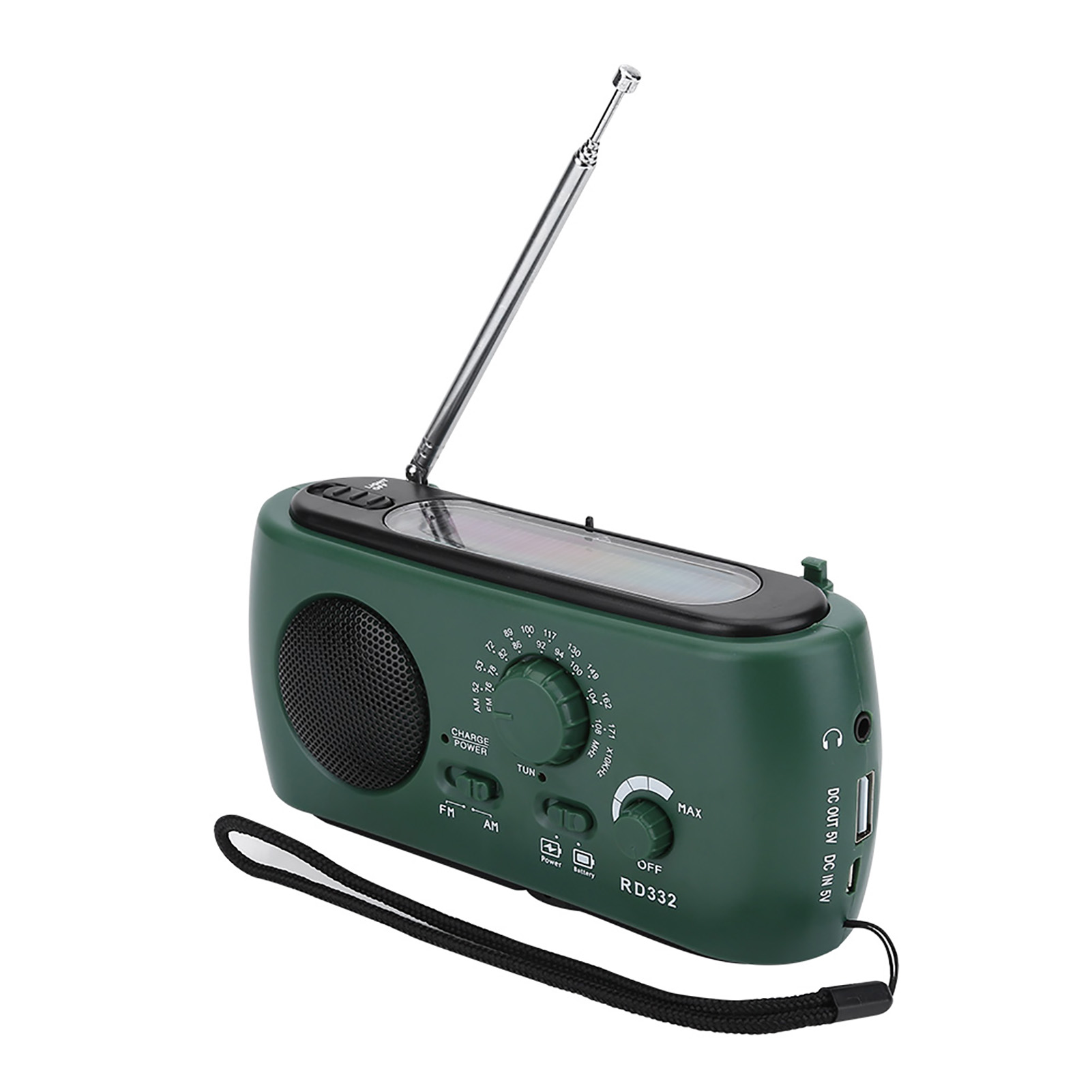 Handkurbel-solar-am/fm-radio Mit Led-licht, Notfall-handyladegerät, Multifunktion, Camping- Und Überlebensausrüstung.
