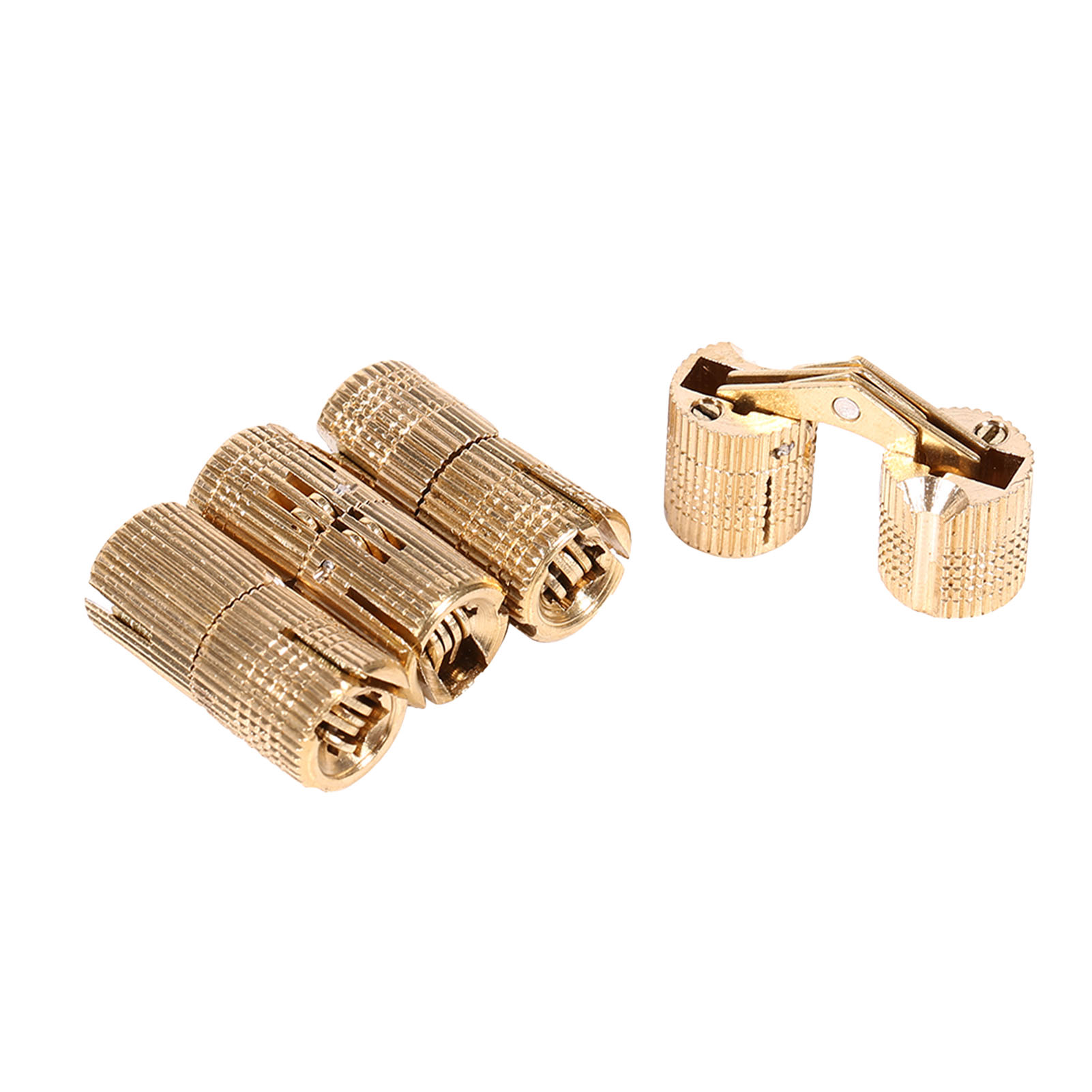 Set Mit 4 Kupfer-einlassbändern Für Schranktüren, 10 Mm, Zylindrischen Scharnieren Für Arbeitsplatten, Diy-projekt