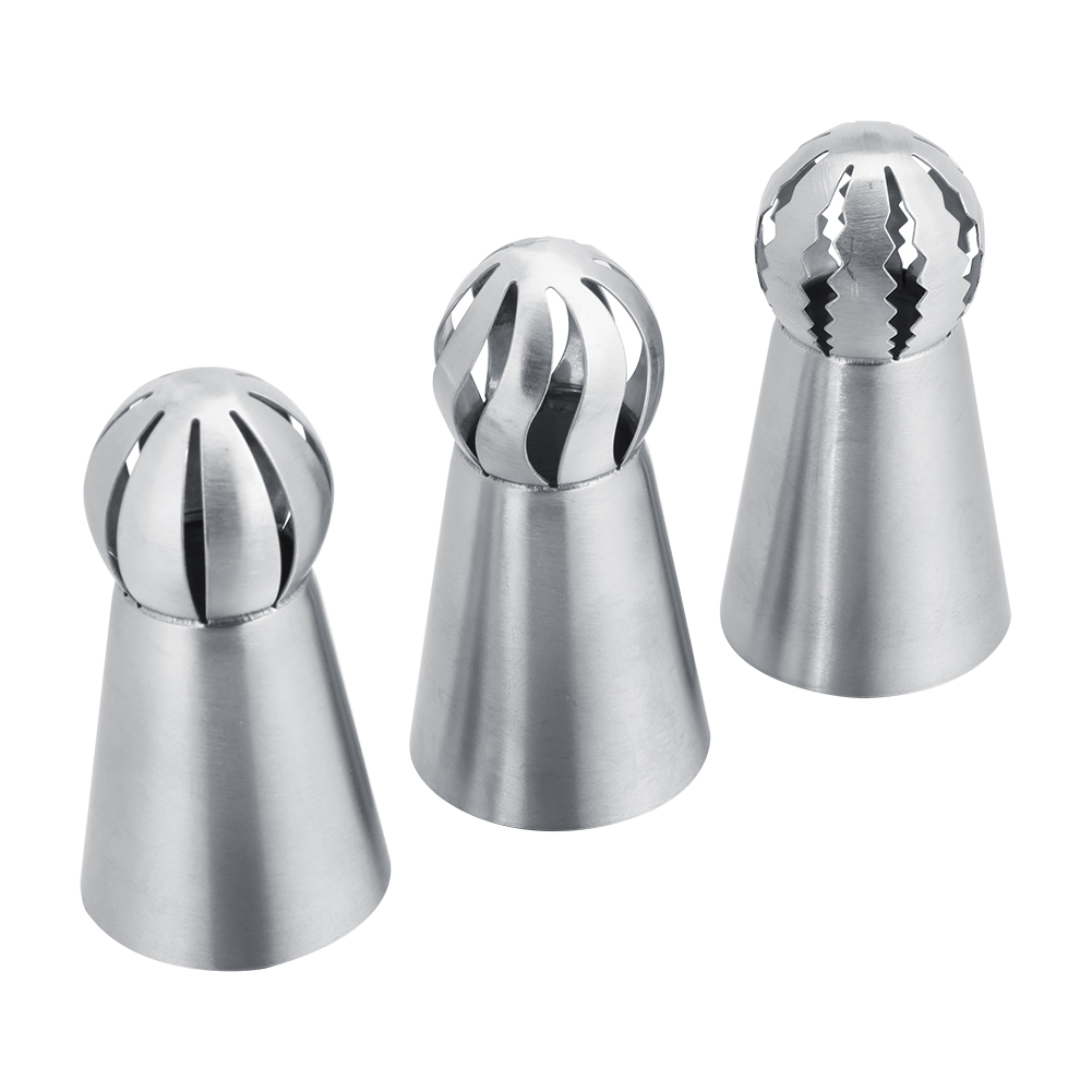 Set Mit 3 Russischen Spritzbeuteltüllen In Blumenform Zum Dekorieren Von Kuchen, Cupcakes Und Gebäck, Backtüllen