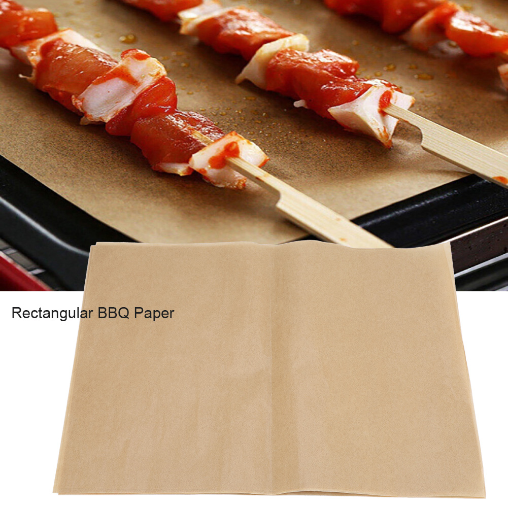 200 Blatt Quadratisches Antihaft-grillbackpapier, Aluminiumfolie Zum Grillen Und Für Den Drehspieß
