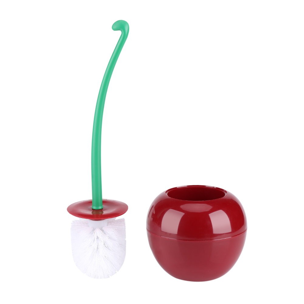 2er-set Toilettenbürsten Mit Freistehendem, Kirschförmigem Halter – Badezimmerreinigung, Toilettenbürsten-set