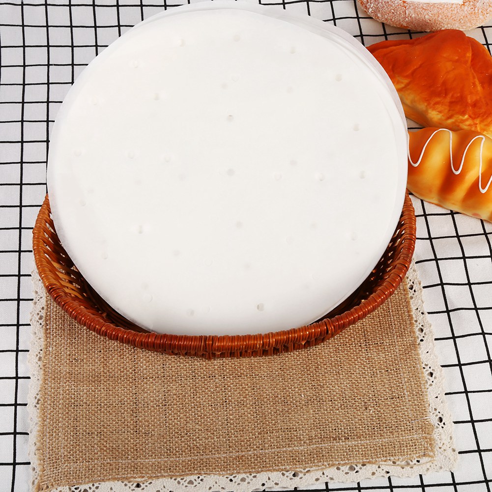 50 Blatt Bambus-backpapier Für Dampfgarer, Antihaftbeschichtet, Bodenmatte, 25 Cm, Für Dim Sum, Restaurants Und Profiküchen