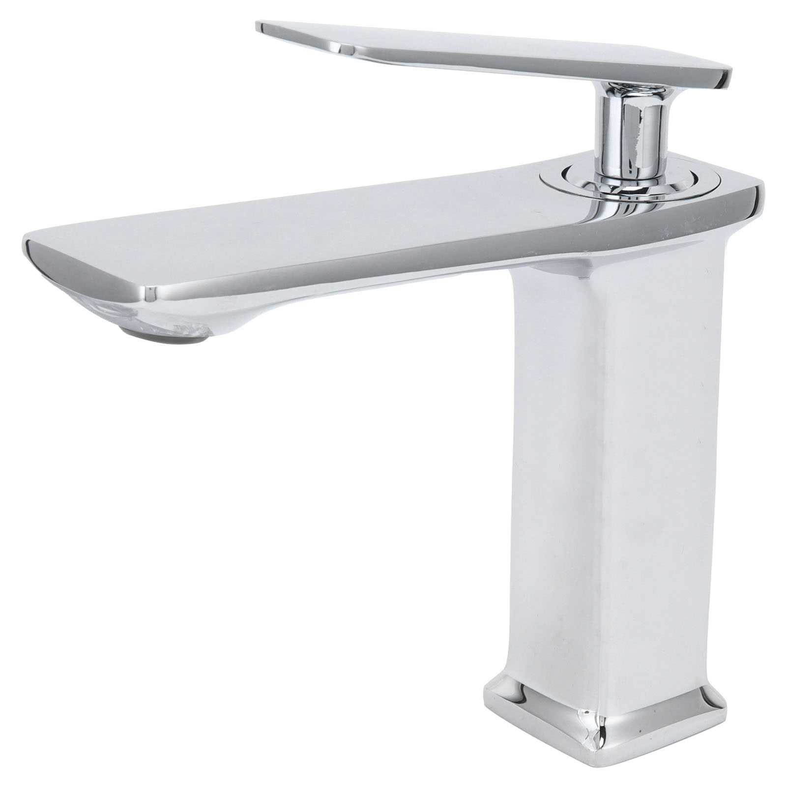 Mit Lange Griff, Mischbatterie Waschtischarmatur Für Badezimmer, Einloch, 1/2 Zoll, Chrombeschichtung, Kalt-/warmwasser, Nordisches Design, G9/16, Armatur