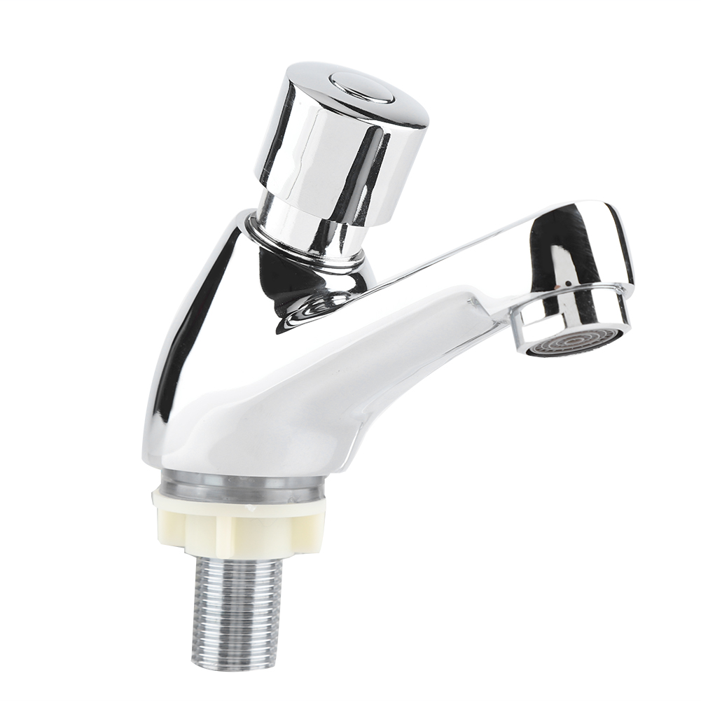 Verchromter, Zeitgesteuerter Waschtischarmatur Mit Automatischer Abschaltung, Wassersparend, Für Küche Und Bad.