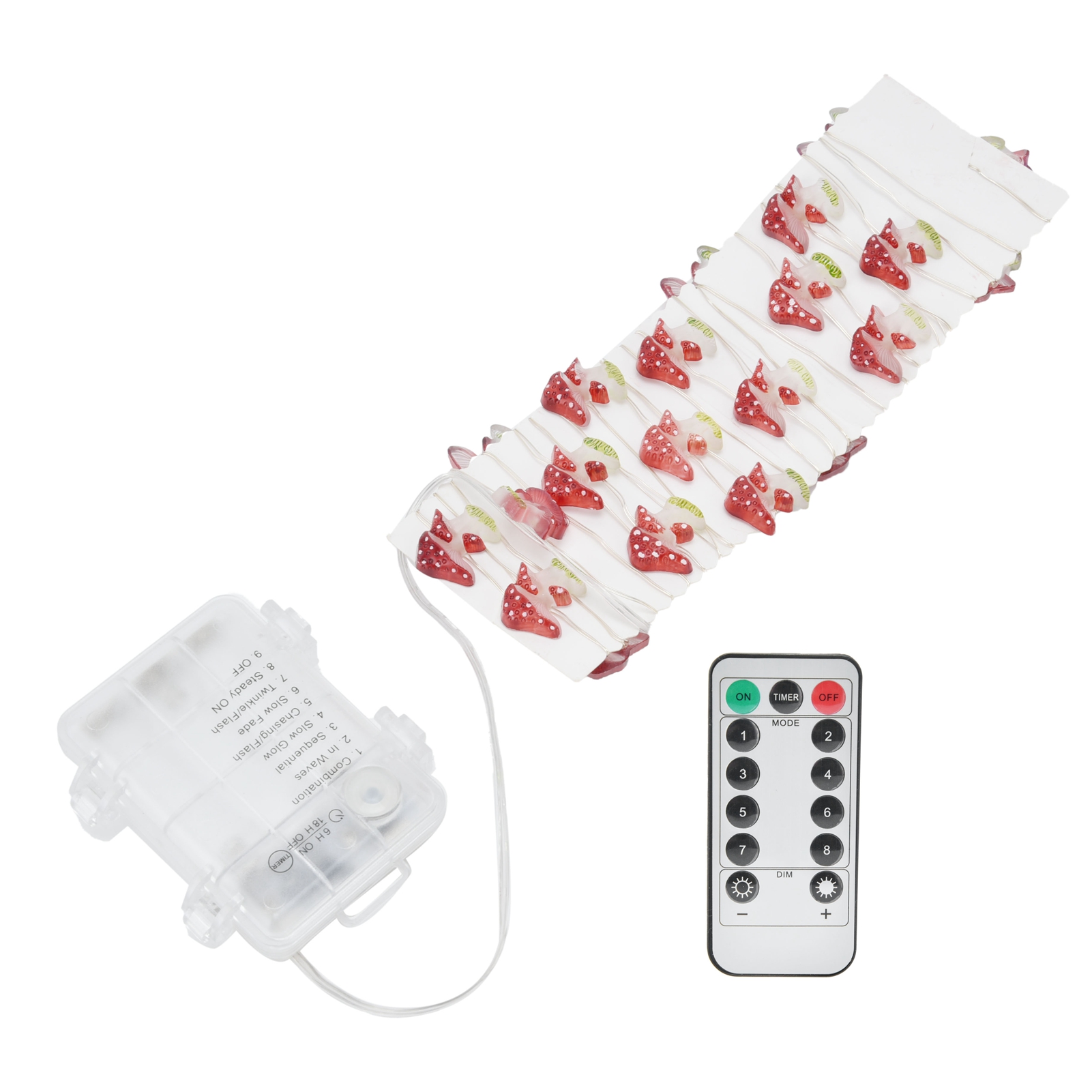 30 Led-lichterketten In Pilzform, 3 Meter Kupferdraht, Warmweiß, Für Die Dekoration Von Gartenpartys, Für Festliche Atmosphäre.