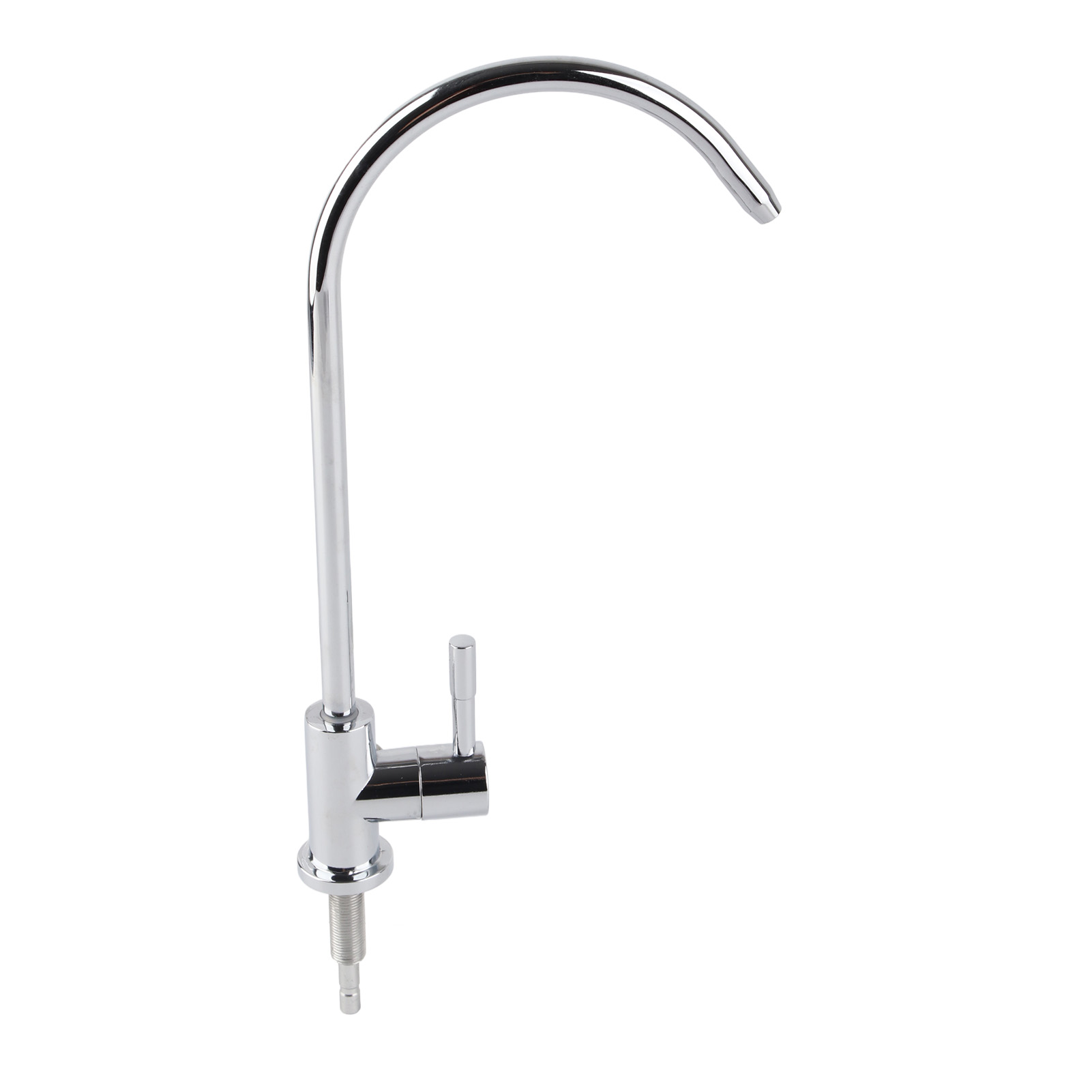 Küchenarmatur Aus Zinklegierung (1/4"), Verchromt, Für Gefiltertes Wasser Geeignet, Kompatibel Mit Umkehrosmoseanlagen, Spültischarmatur Mit Schwenkbarem Auslauf.