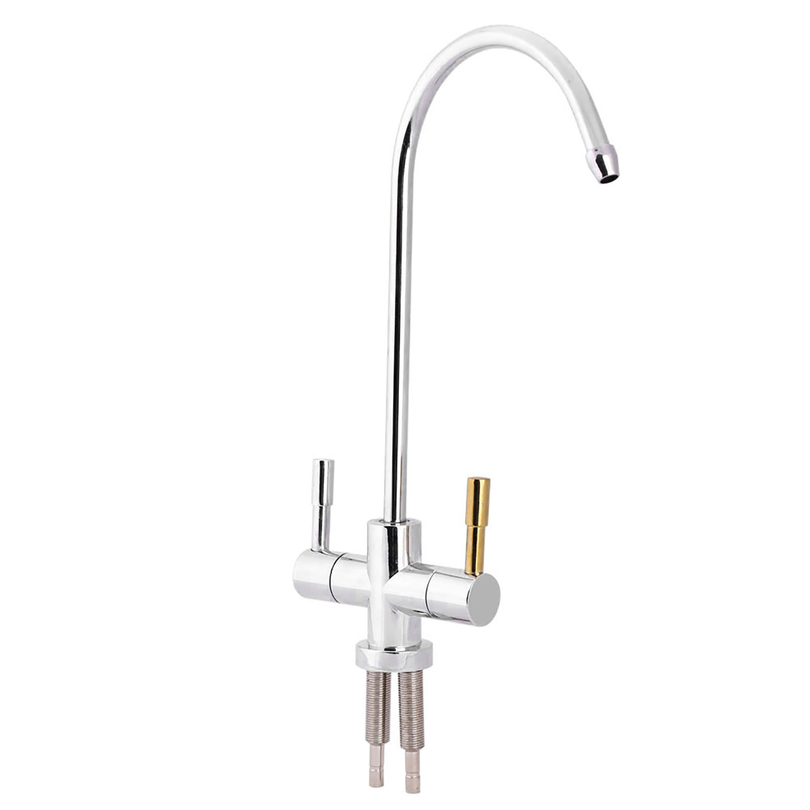 1/4"-zweiloch-küchenarmatur, Chrom-finish, Umkehrosmose, Trinkwasserfilter, Gereinigtes Wasser, Küchenarmatur, 2-wege-set