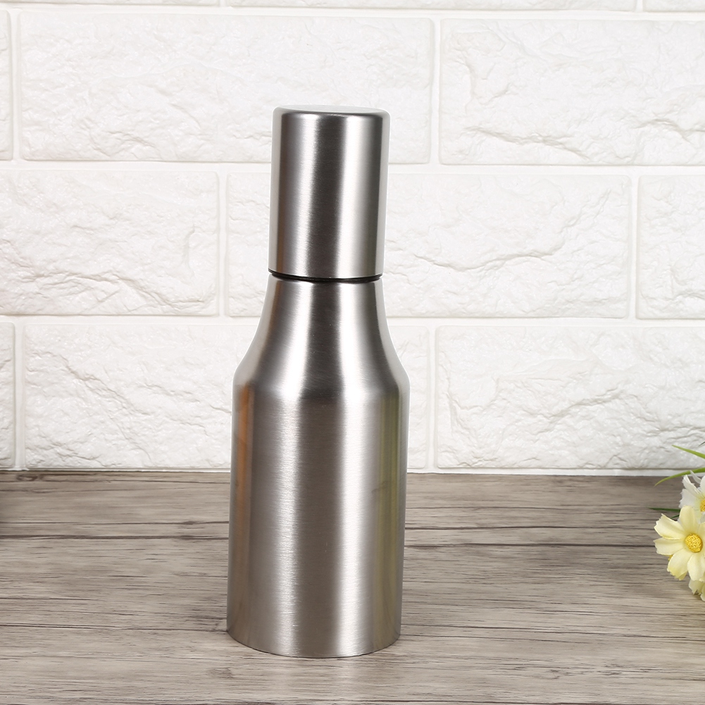 Ölflasche Aus Edelstahl, Essigspender Für Die Küche, Praktischer Ausgießer, 500 Ml Fassungsvermögen.
