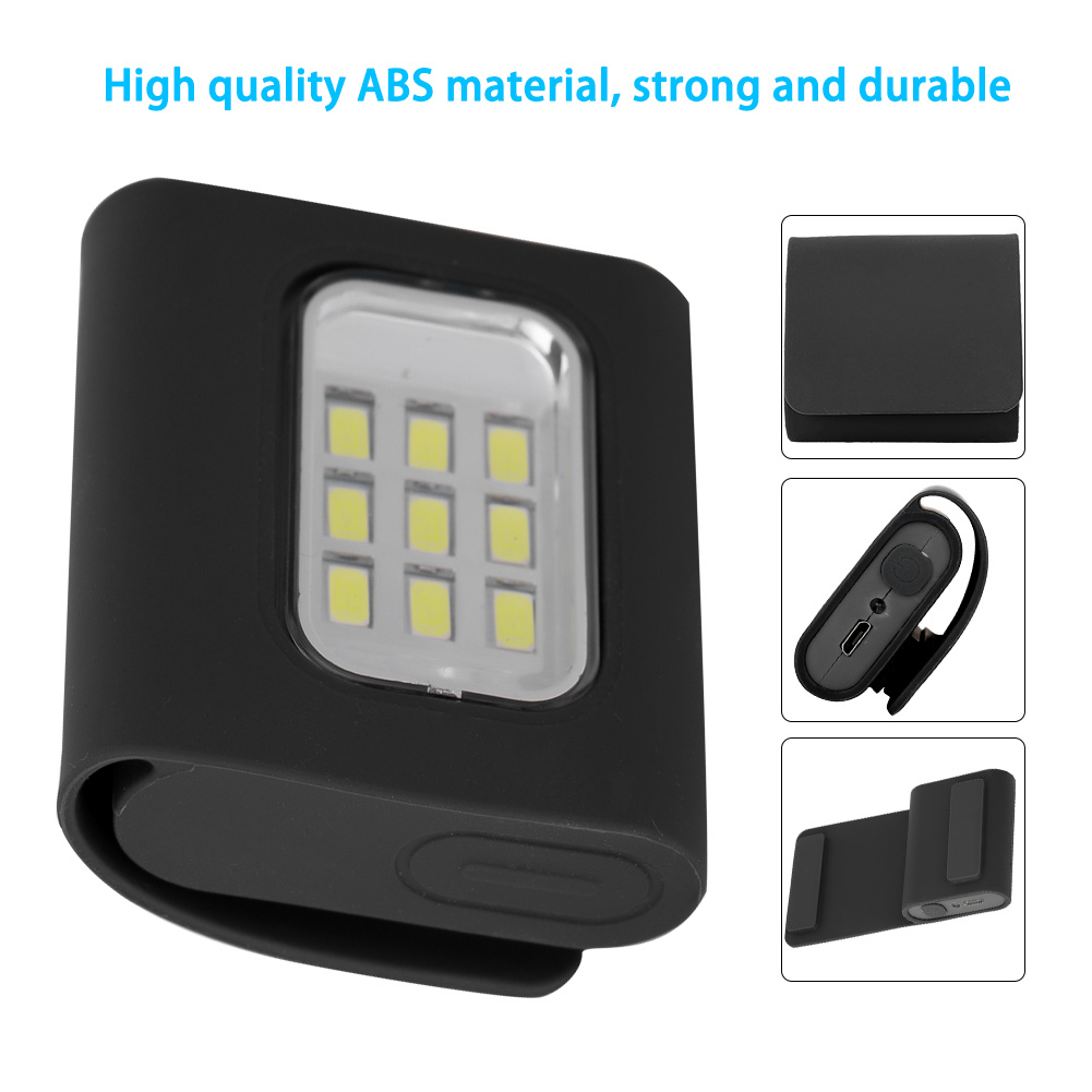 Wiederaufladbare Cob-led-lampe Über Usb, Sicherheitsleuchte Für Outdoor-sportarten, Laufen, Radfahren, Nacht, Wasserdicht, Praktischer Clip.
