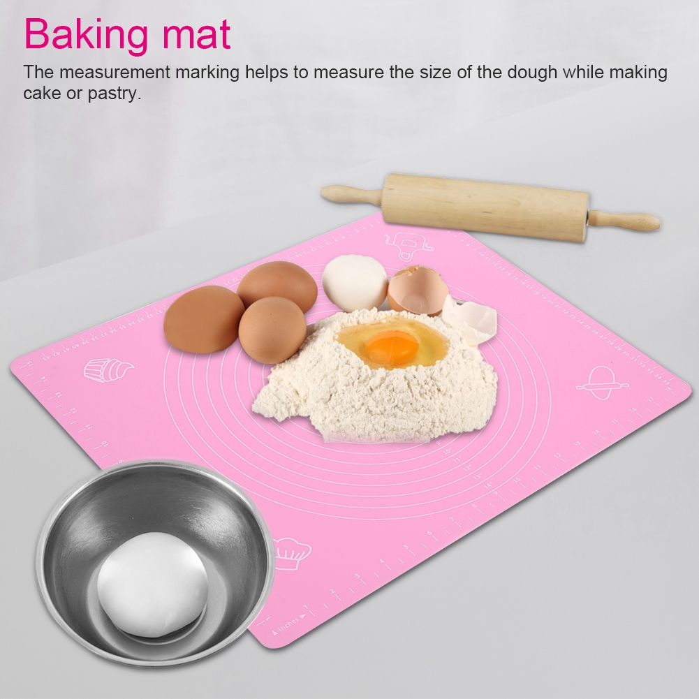Rutschfeste Silikon-backmatte, Antihaft-backbrett, Teigausrollmatte, Wiederverwendbare Backunterlage