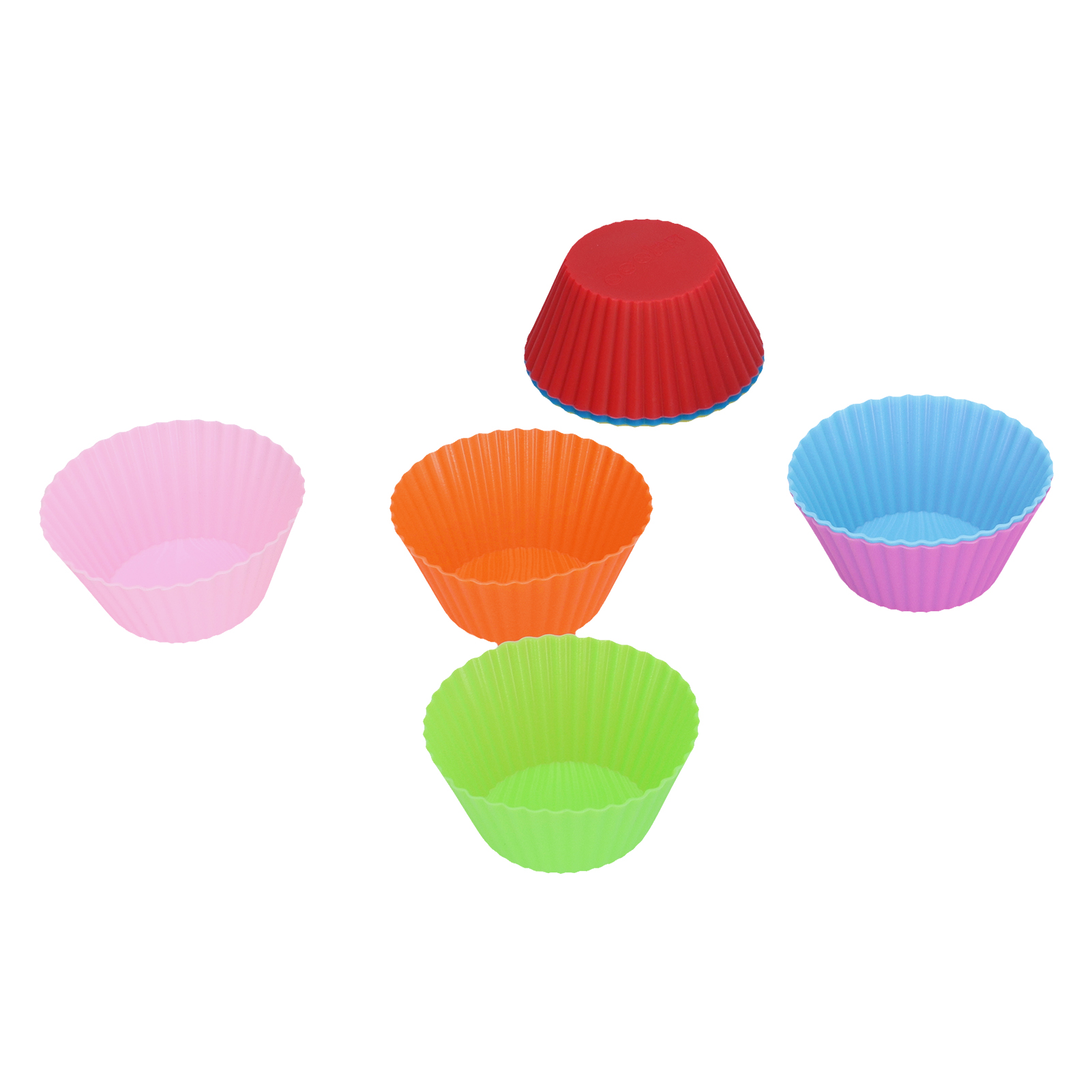 Set Mit 8 Wiederverwendbaren Silikon-muffinformen, 7 Cm, Rund, Hitzebeständig, Für Gebäck Und Kuchen.