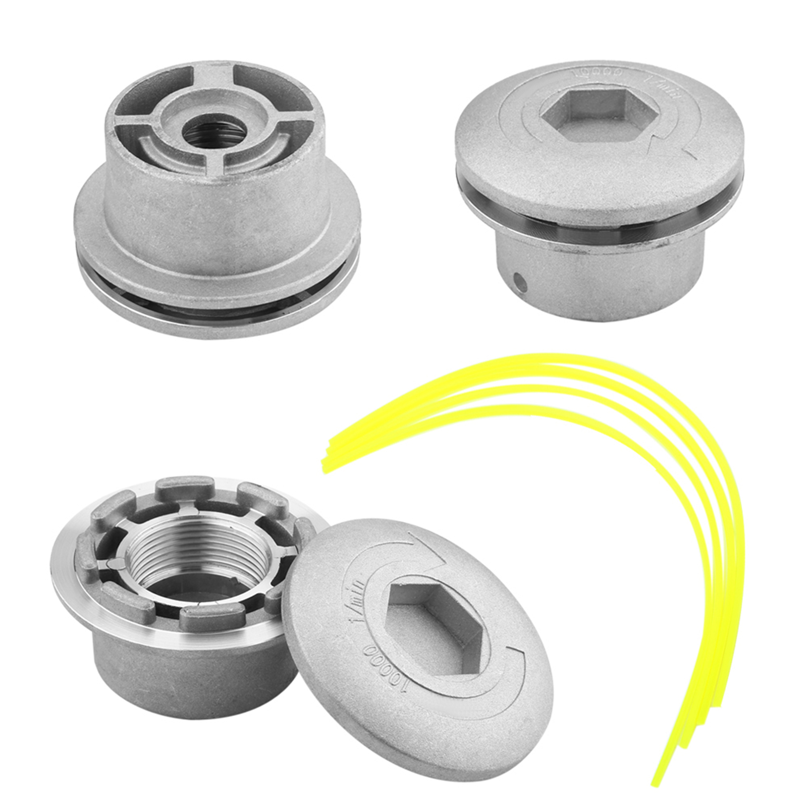 Universeller Aluminium-schneidkopf Für Freischneider, Set Mit Nylonfadenaufsätzen, Rasentrimmer-zubehör