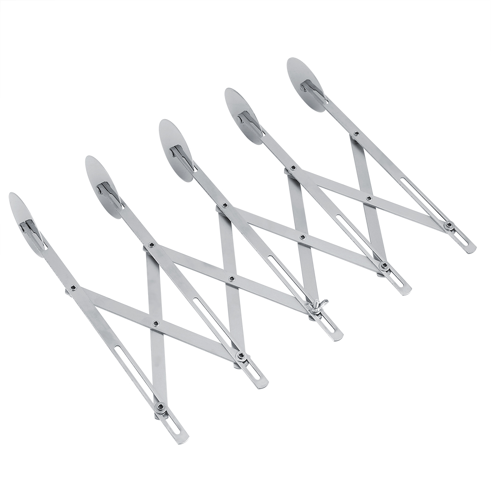 5-rädriges Gebäckmesser Aus Edelstahl, Pizza- Und Teigschneider, Professionelles Küchengerät, Antihaftbeschichtete, Rotierende Klinge Für Kuchen, Brot Und Fondant.