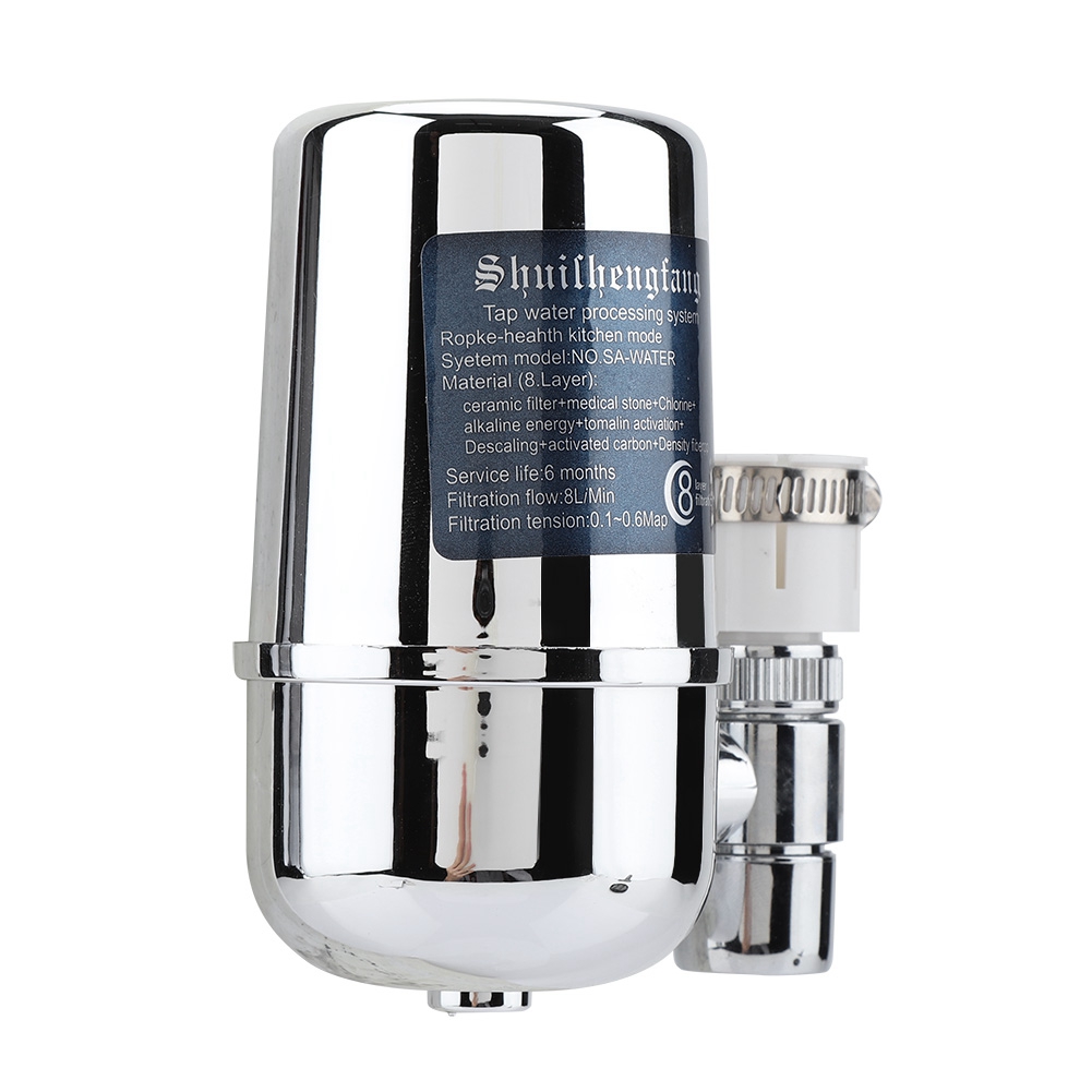Küchenwasserfilter Für Den Wasserhahn, Am Auslauf Montierter Filter, Entfernt Schadstoffe, Wasserhahnreiniger Für Den Haushalt, Spülbeckenwasserreiniger.