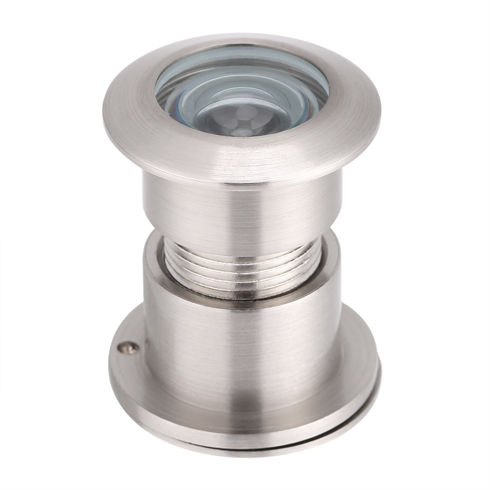 Optischer Türspion Mit 28 Mm Weitwinkel, Verstärkter Sichtblende, Gebürsteter Chromoberfläche Und Robustem Design.