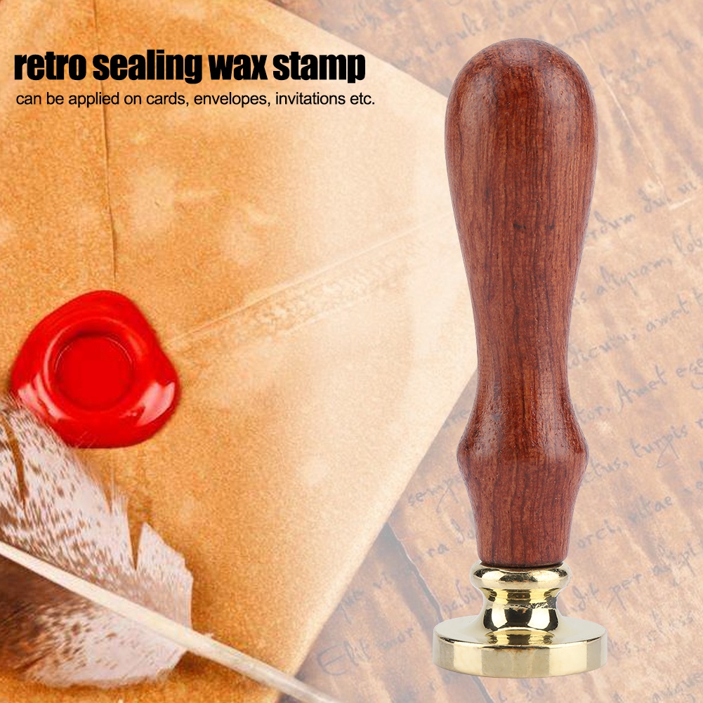 Set Mit 1 Klassischem Retro-siegelwachsstab Aus Holz Für Hochzeitseinladungen (009)