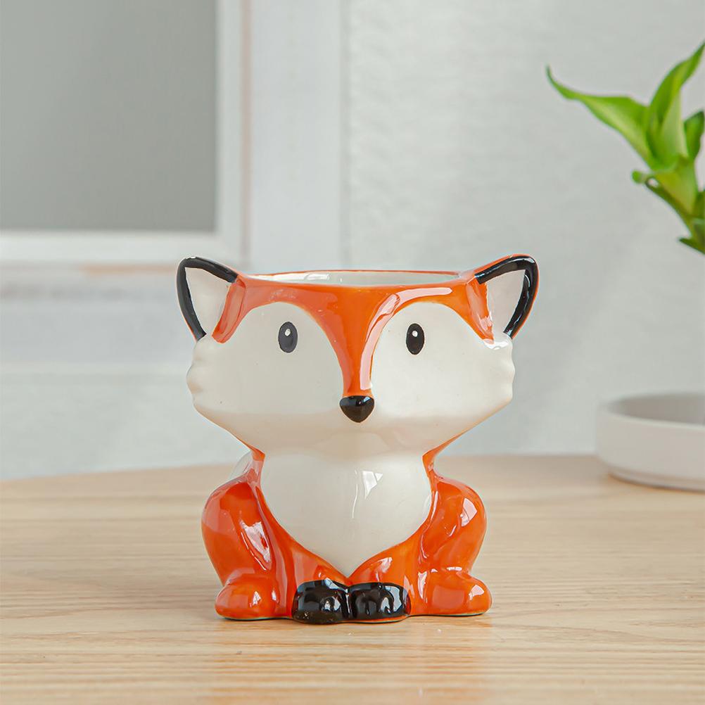 Niedlicher Keramik-blumentopf Mit Tiermotiv, Sukkulententopf Mit Cartoon-motiv, Gartendekoration, Außendekoration, Langlebiger Sukkulenten-pflanztopf.